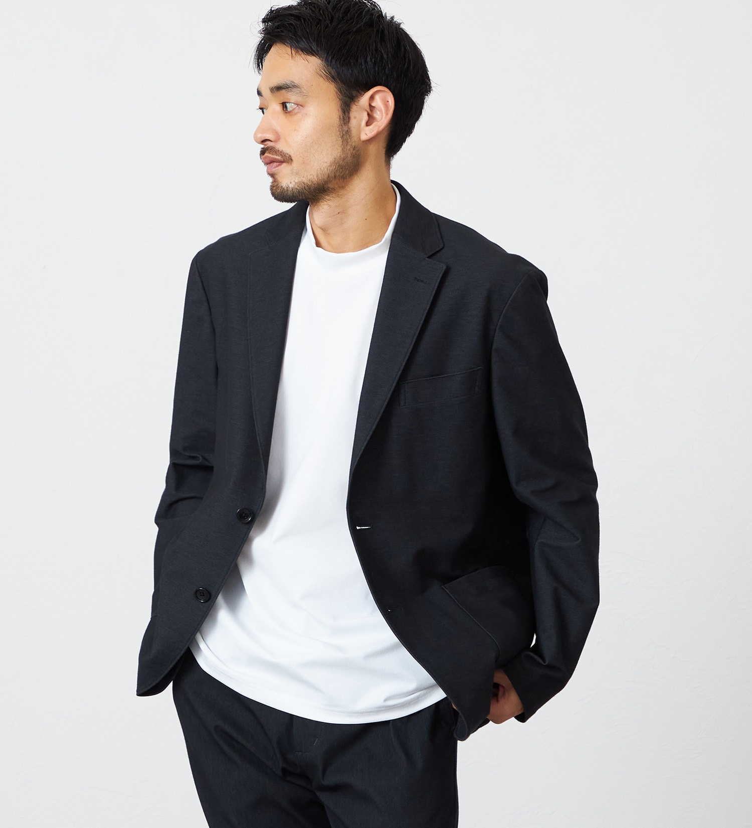 EDWIN(エドウイン)の【予約】デニスラ AIR テーラードジャケット ストレッチ ビジネス|ジャケット/アウター/テーラードジャケット/メンズ|ブラック