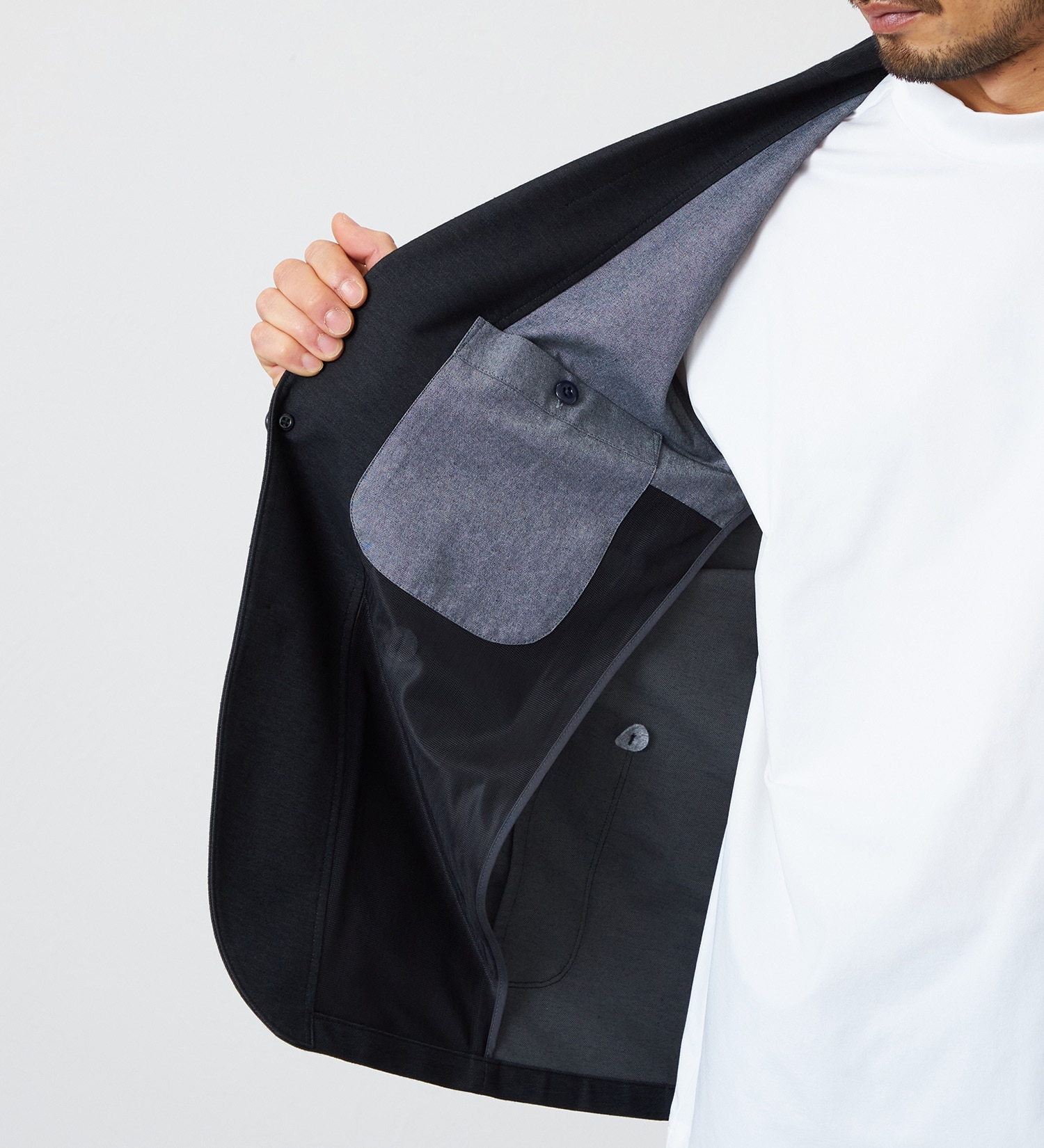 EDWIN(エドウイン)の【予約】デニスラ AIR テーラードジャケット ストレッチ ビジネス|ジャケット/アウター/テーラードジャケット/メンズ|ブラック