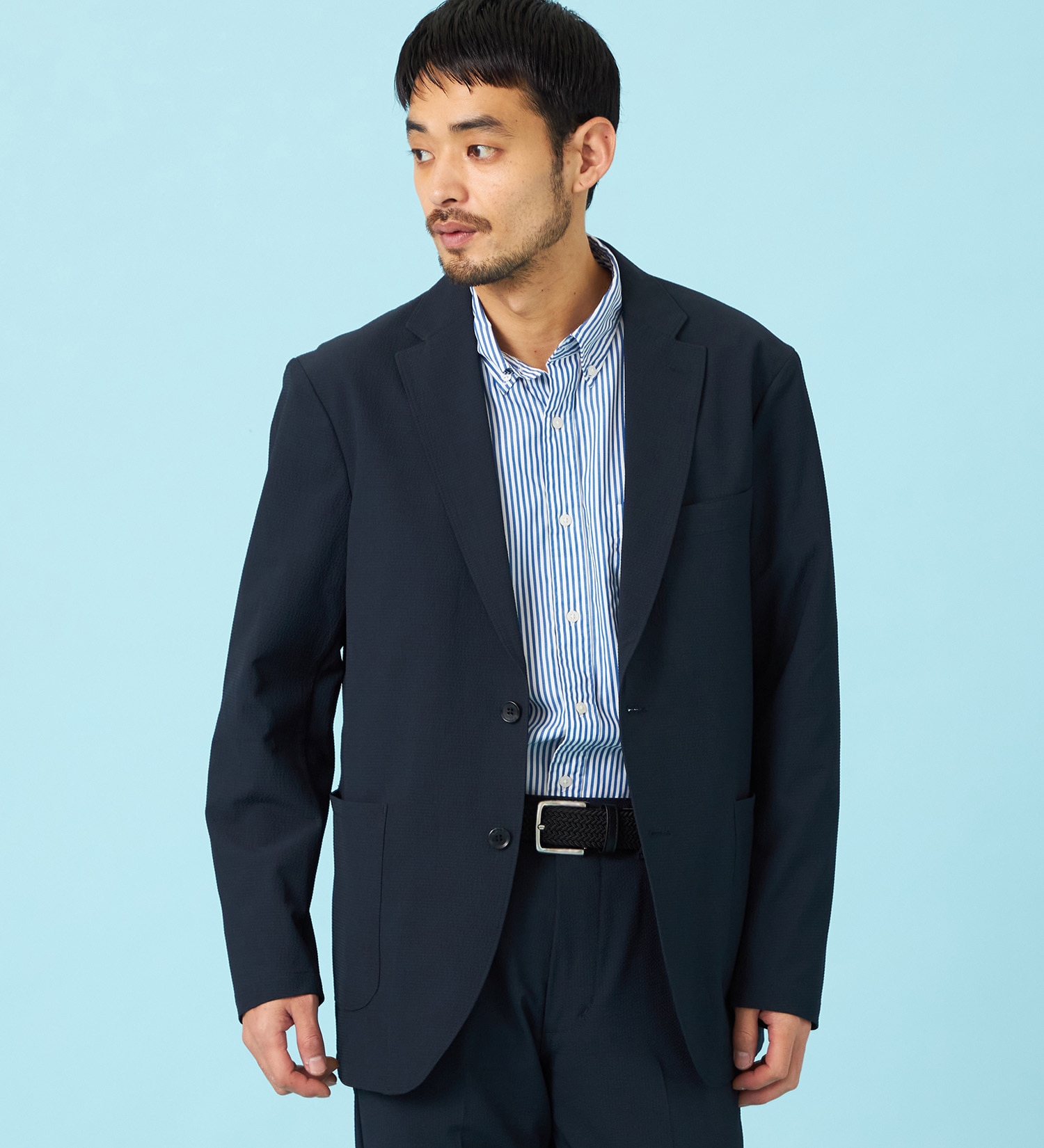 EDWIN(エドウイン)の【予約】デニスラ AIR テーラードジャケット ストレッチ ビジネス 涼しい|ジャケット/アウター/テーラードジャケット/メンズ|ネイビー