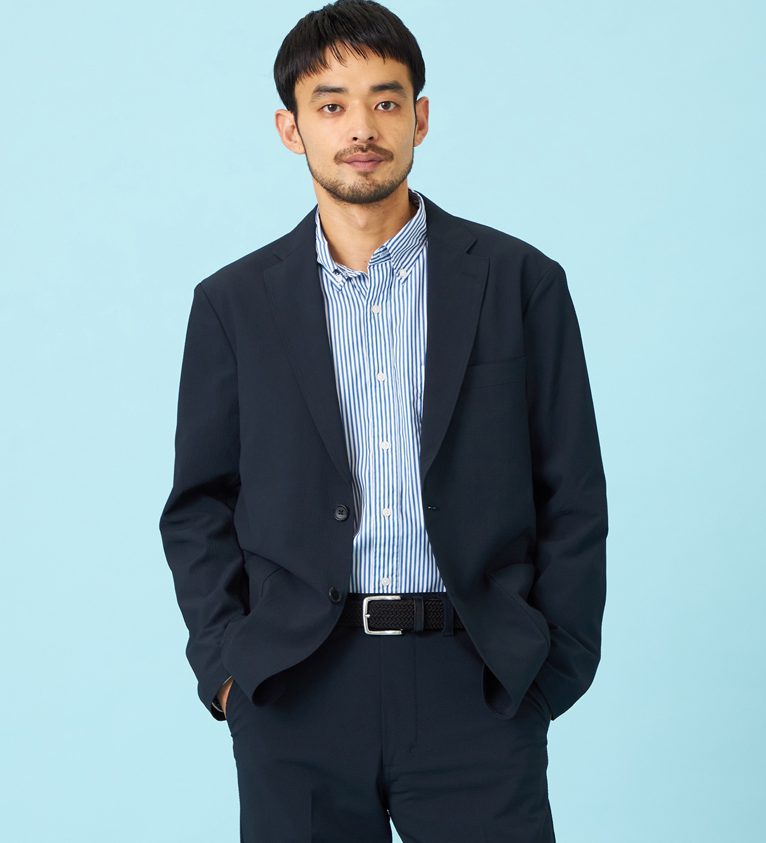 EDWIN(エドウイン)の【予約】デニスラ AIR テーラードジャケット ストレッチ ビジネス 涼しい|ジャケット/アウター/テーラードジャケット/メンズ|ネイビー