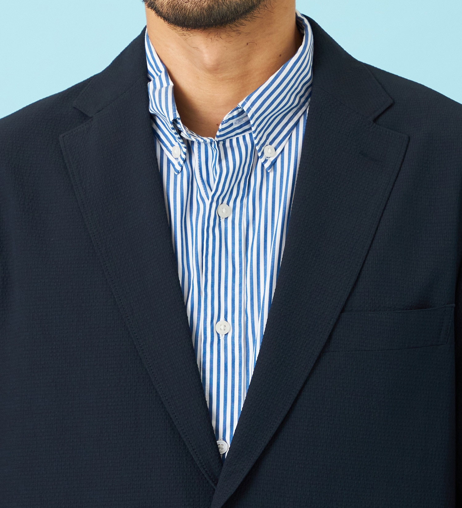 EDWIN(エドウイン)の【予約】デニスラ AIR テーラードジャケット ストレッチ ビジネス 涼しい|ジャケット/アウター/テーラードジャケット/メンズ|ネイビー