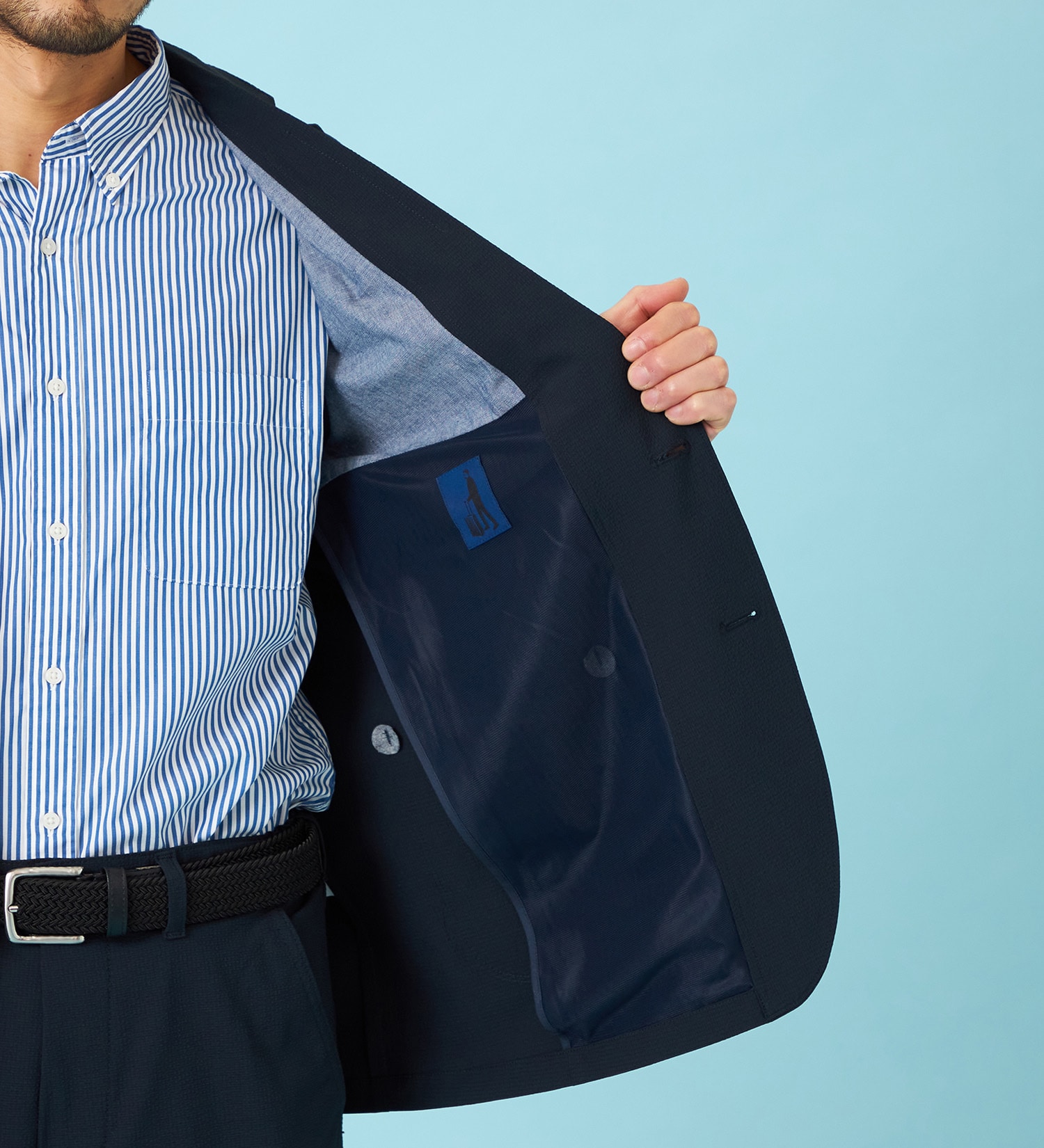 EDWIN(エドウイン)の【予約】デニスラ AIR テーラードジャケット ストレッチ ビジネス 涼しい|ジャケット/アウター/テーラードジャケット/メンズ|ネイビー