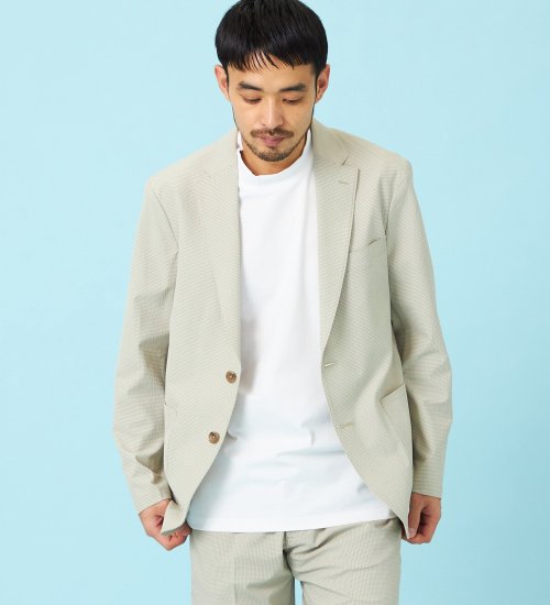 EDWIN(エドウイン)の【予約】デニスラ AIR テーラードジャケット ストレッチ ビジネス 涼しい|ジャケット/アウター/テーラードジャケット/メンズ|ベージュ
