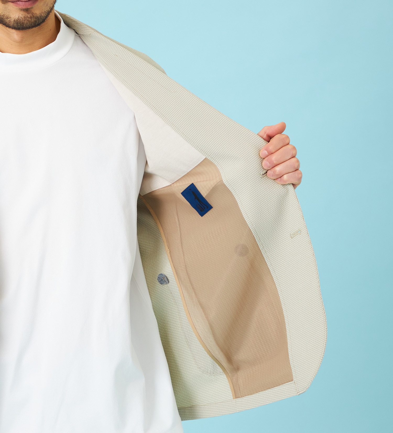 EDWIN(エドウイン)の【予約】デニスラ AIR テーラードジャケット ストレッチ ビジネス 涼しい|ジャケット/アウター/テーラードジャケット/メンズ|ベージュ