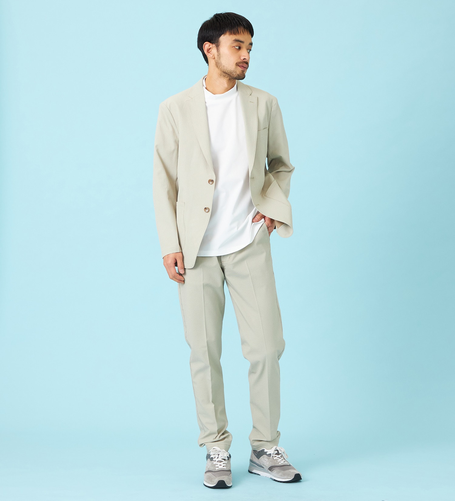 EDWIN(エドウイン)の【予約】デニスラ AIR テーラードジャケット ストレッチ ビジネス 涼しい|ジャケット/アウター/テーラードジャケット/メンズ|ベージュ