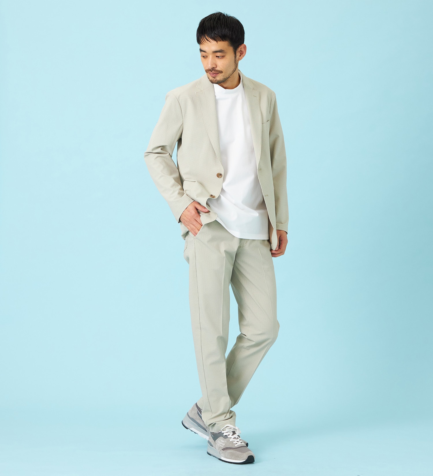 EDWIN(エドウイン)の【予約】デニスラ AIR テーラードジャケット ストレッチ ビジネス 涼しい|ジャケット/アウター/テーラードジャケット/メンズ|ベージュ