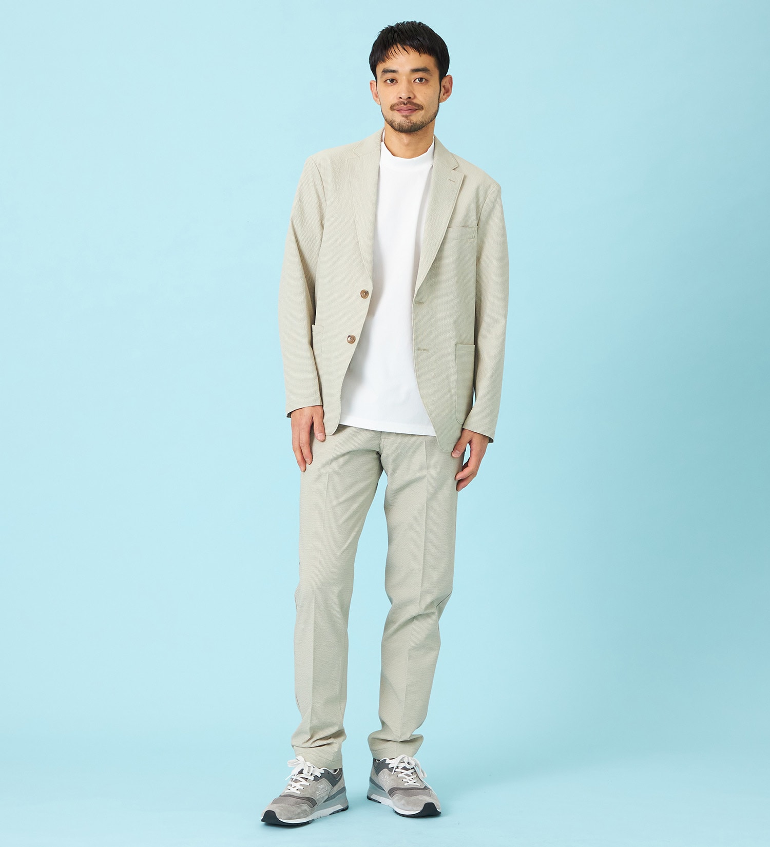 EDWIN(エドウイン)の【予約】デニスラ AIR テーラードジャケット ストレッチ ビジネス 涼しい|ジャケット/アウター/テーラードジャケット/メンズ|ベージュ