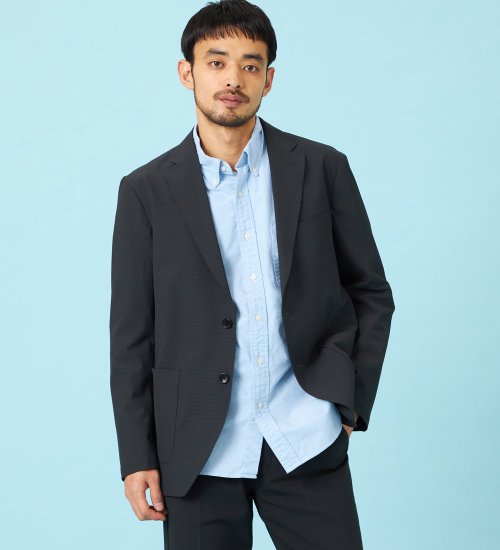 EDWIN(エドウイン)の【予約】デニスラ AIR テーラードジャケット ストレッチ ビジネス 涼しい|ジャケット/アウター/テーラードジャケット/メンズ|チャコールグレー