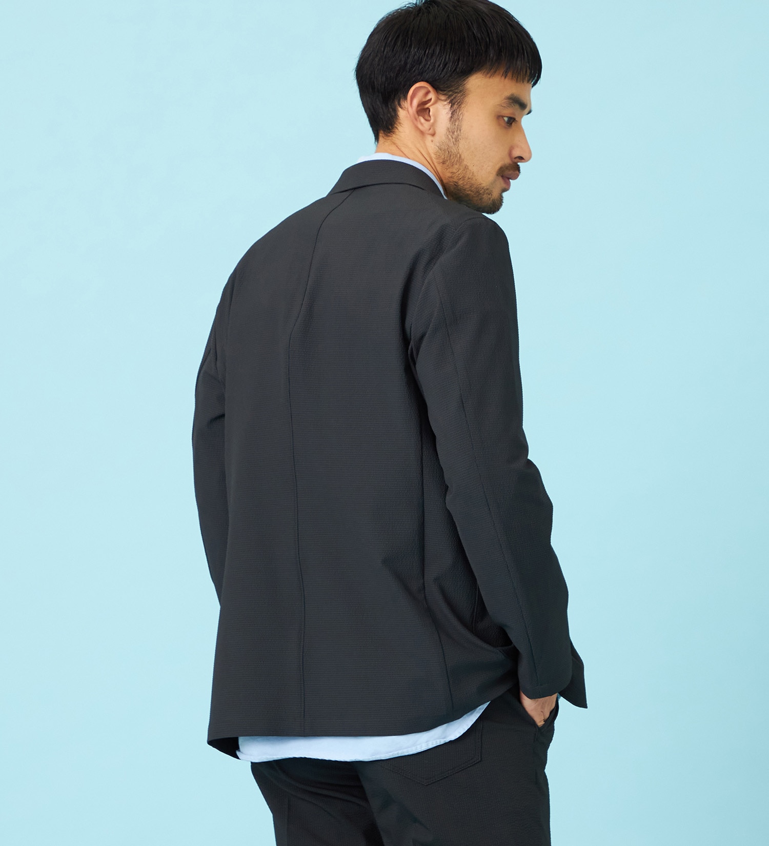 EDWIN(エドウイン)の【予約】デニスラ AIR テーラードジャケット ストレッチ ビジネス 涼しい|ジャケット/アウター/テーラードジャケット/メンズ|チャコールグレー