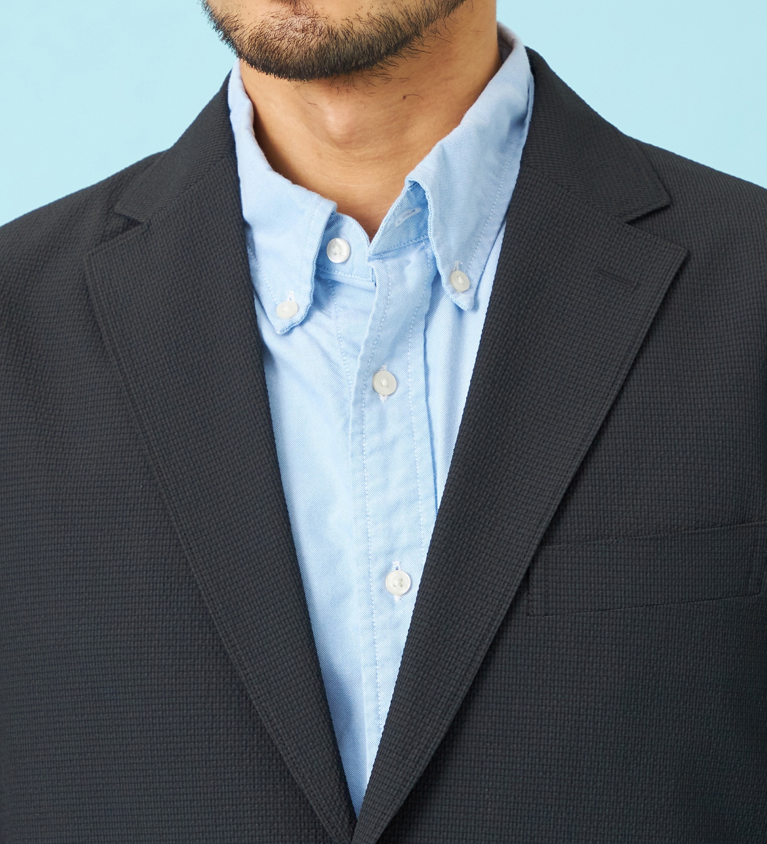 EDWIN(エドウイン)の【予約】デニスラ AIR テーラードジャケット ストレッチ ビジネス 涼しい|ジャケット/アウター/テーラードジャケット/メンズ|チャコールグレー