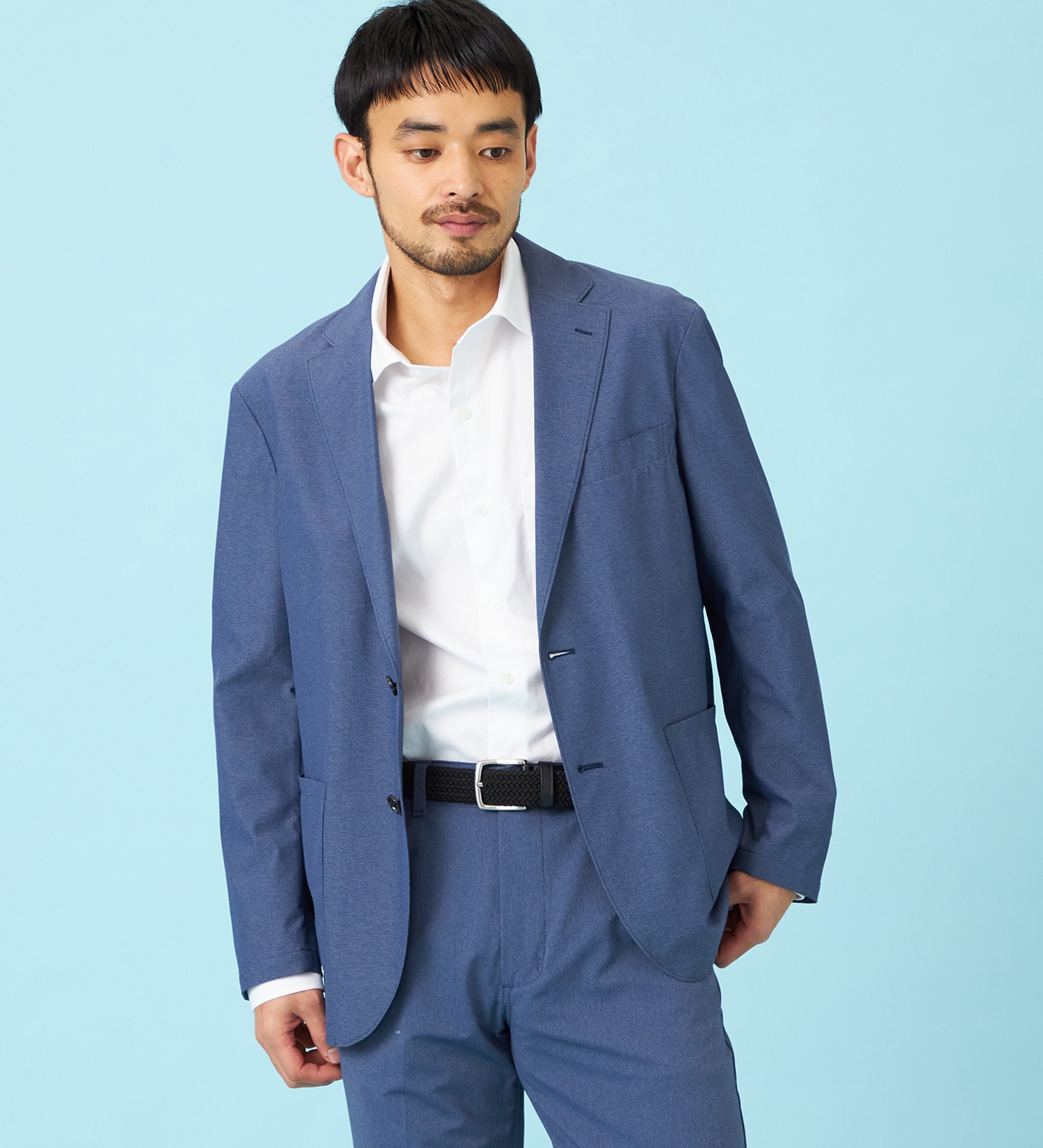 EDWIN(エドウイン)の【予約】デニスラ AIR テーラードジャケット ストレッチ ビジネス 涼しい|ジャケット/アウター/テーラードジャケット/メンズ|ネイビー