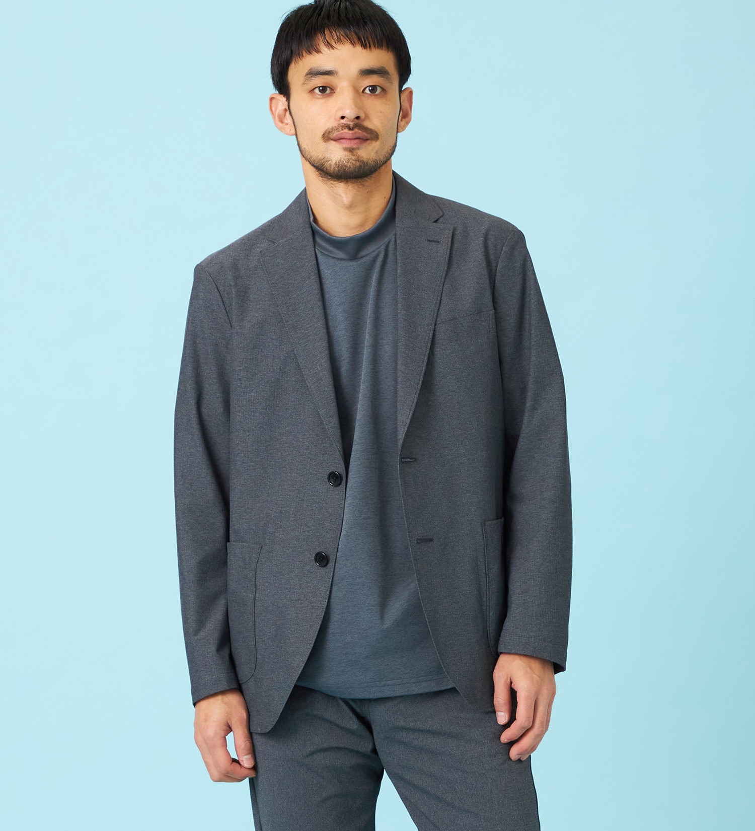 EDWIN(エドウイン)の【予約】デニスラ AIR テーラードジャケット ストレッチ ビジネス 涼しい|ジャケット/アウター/テーラードジャケット/メンズ|グレー