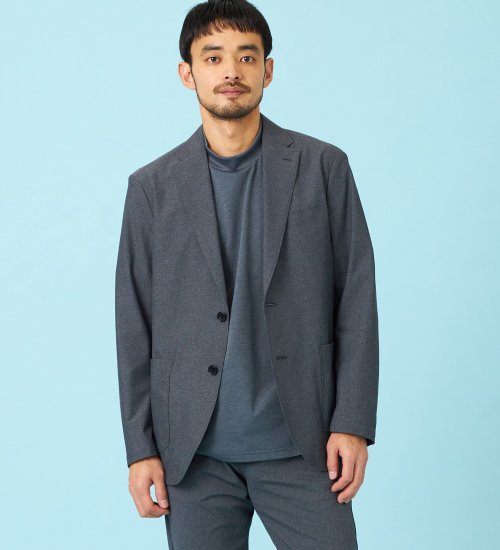 EDWIN(エドウイン)の【予約】デニスラ AIR テーラードジャケット ストレッチ ビジネス 涼しい|ジャケット/アウター/テーラードジャケット/メンズ|グレー