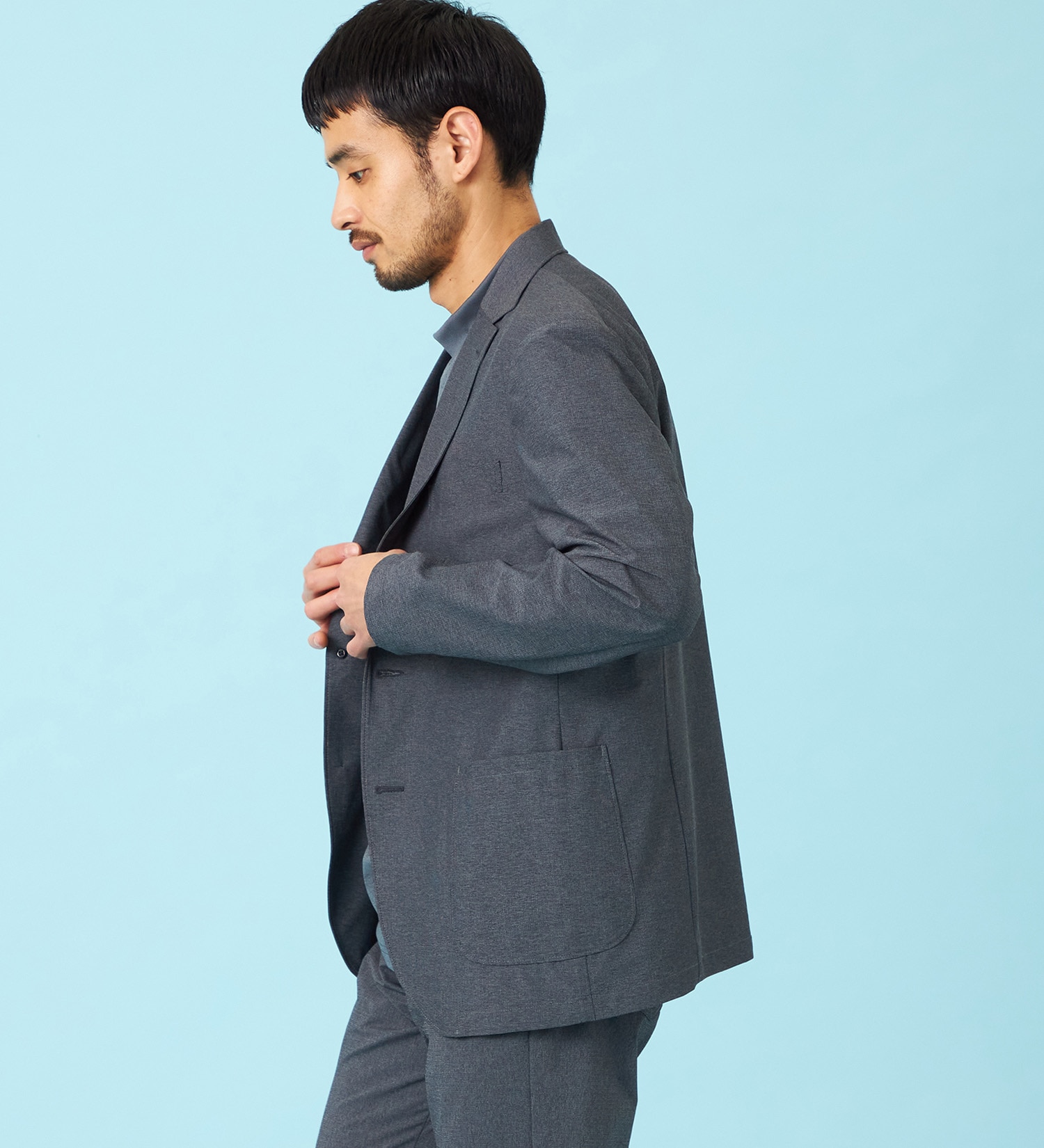 EDWIN(エドウイン)の【予約】デニスラ AIR テーラードジャケット ストレッチ ビジネス 涼しい|ジャケット/アウター/テーラードジャケット/メンズ|グレー