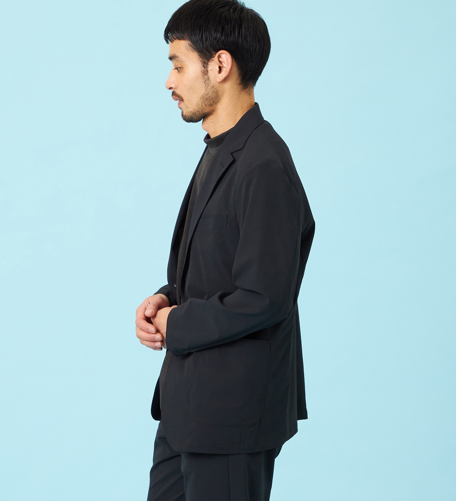 EDWIN(エドウイン)の【予約】デニスラ AIR テーラードジャケット ストレッチ ビジネス 涼しい|ジャケット/アウター/テーラードジャケット/メンズ|ブラック