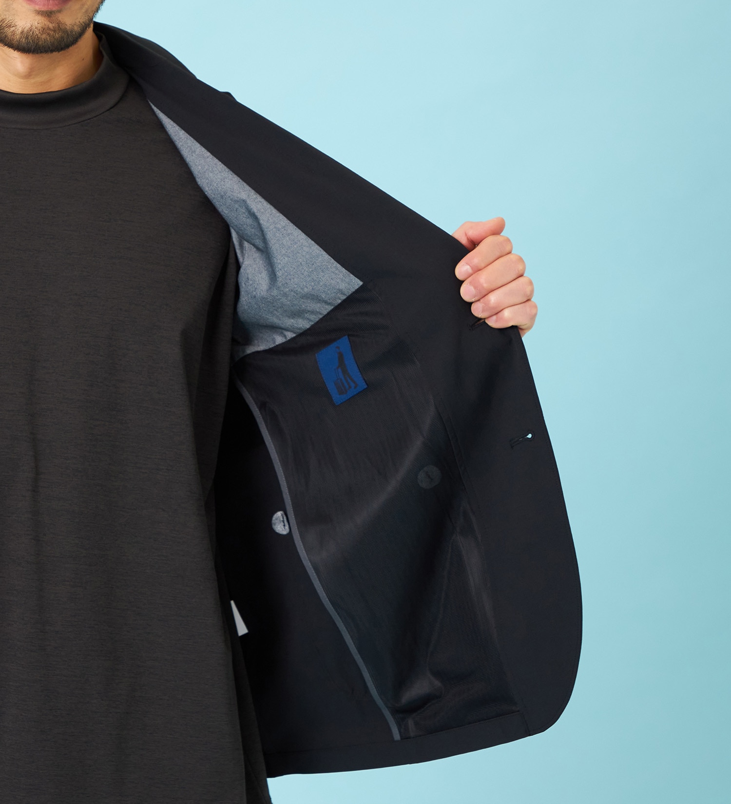 EDWIN(エドウイン)の【予約】デニスラ AIR テーラードジャケット ストレッチ ビジネス 涼しい|ジャケット/アウター/テーラードジャケット/メンズ|ブラック