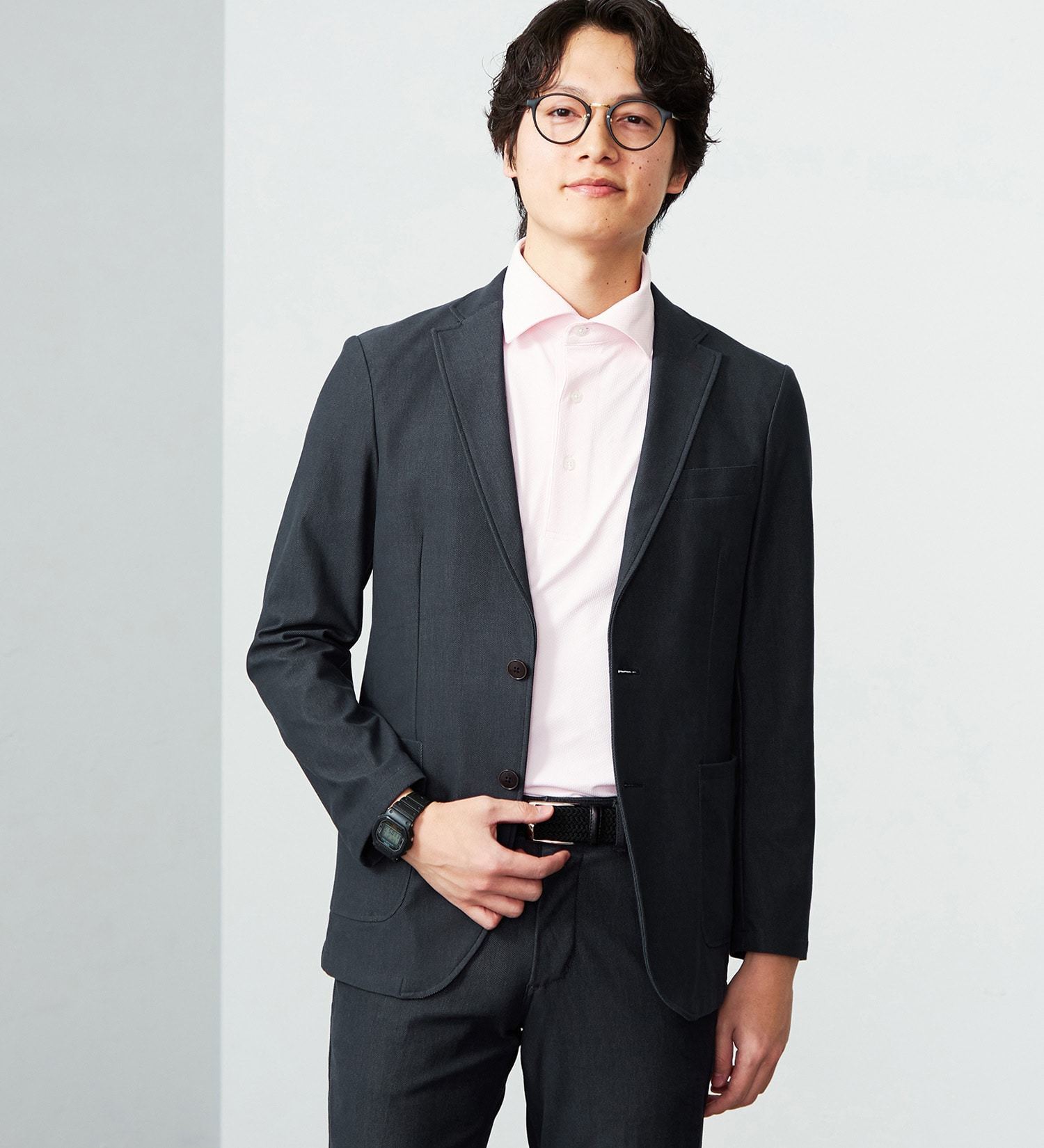 EDWIN(エドウイン)の【大きいサイズ】デニスラ テーラードジャケット ストレッチ ビジネス【ヴィンテージ】|ジャケット/アウター/テーラードジャケット/メンズ|インディゴブルー