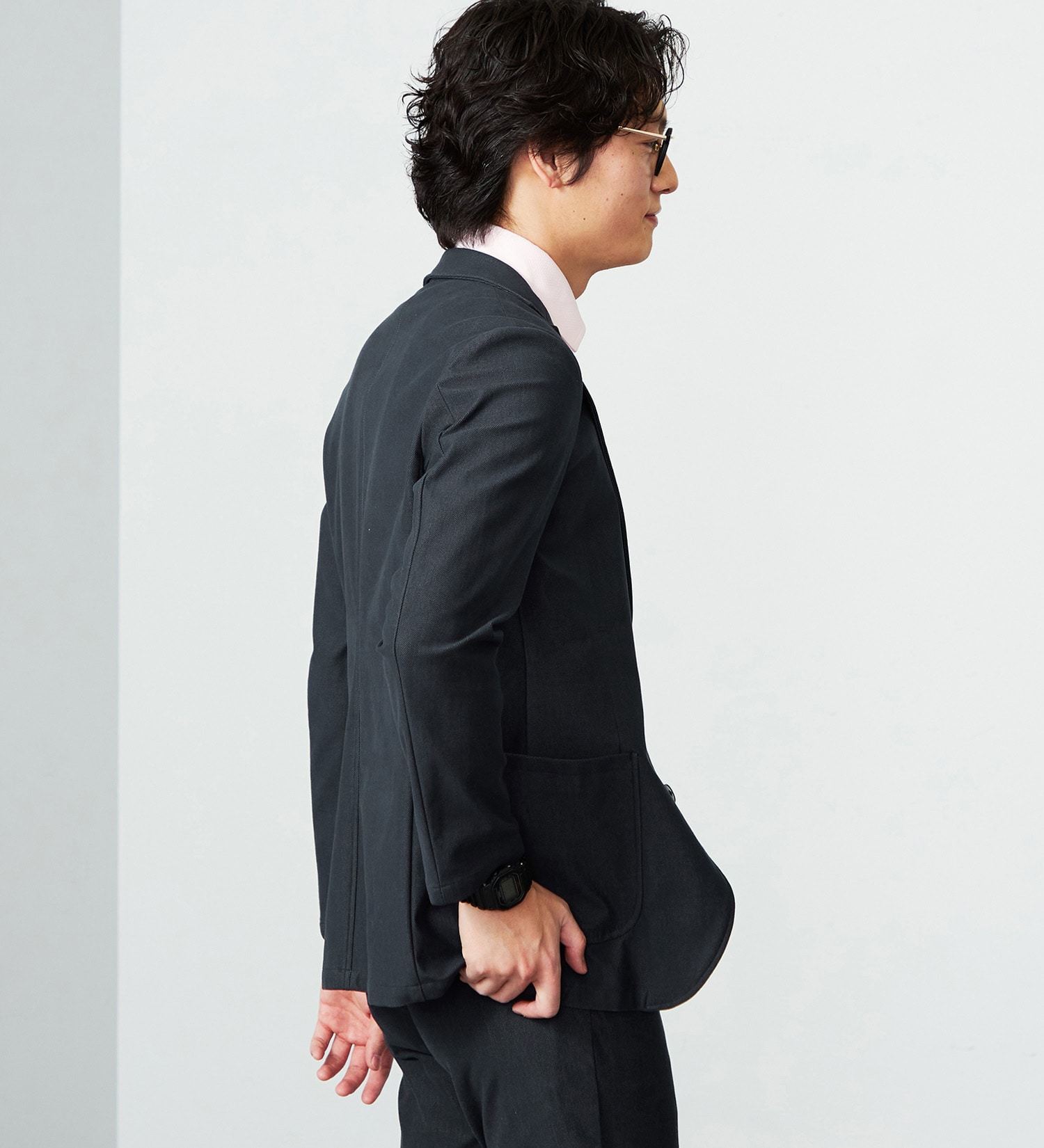 EDWIN(エドウイン)の【大きいサイズ】デニスラ テーラードジャケット ストレッチ ビジネス【ヴィンテージ】|ジャケット/アウター/テーラードジャケット/メンズ|インディゴブルー