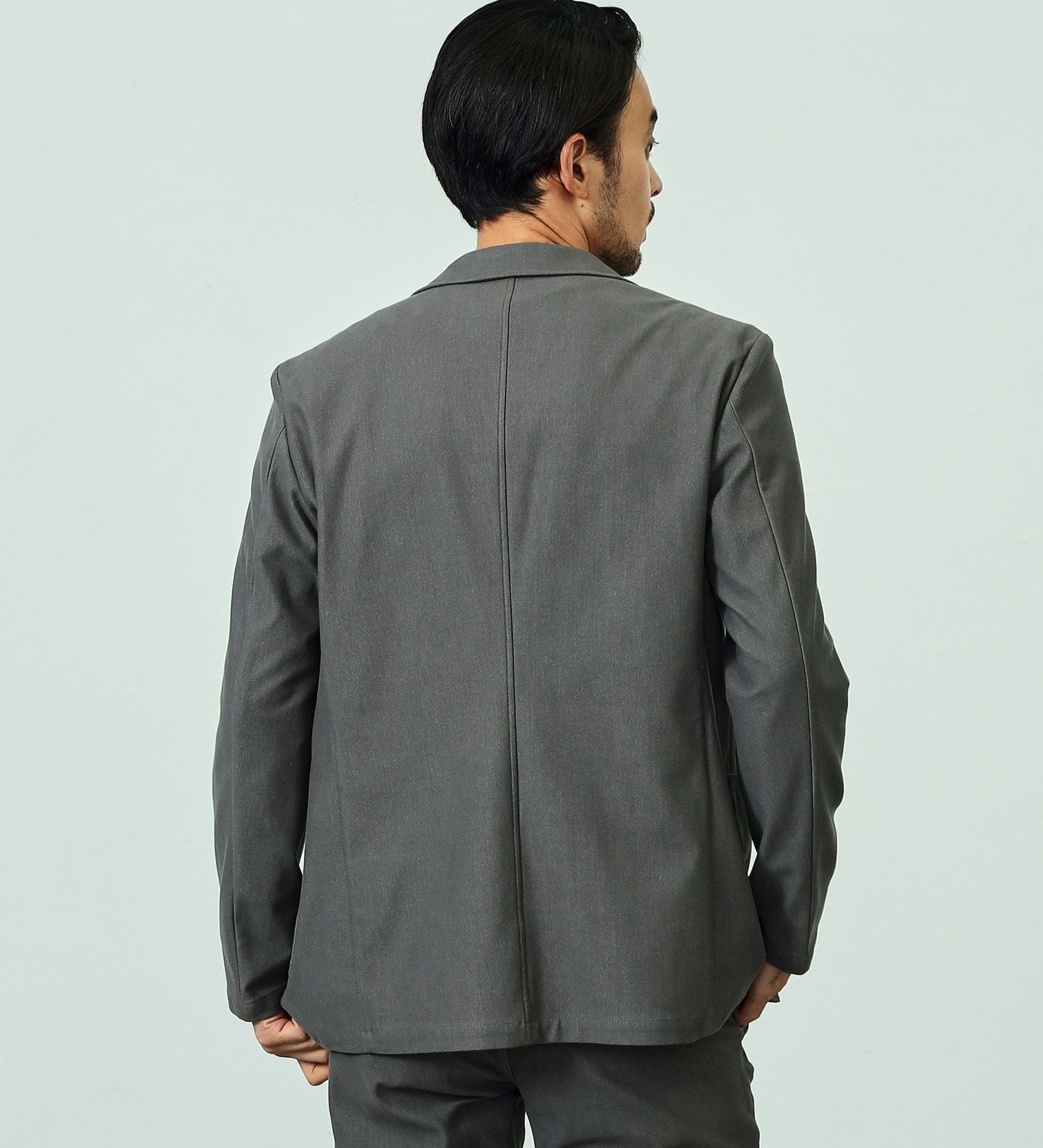 EDWIN(エドウイン)の【大きいサイズ】デニスラ テーラードジャケット ストレッチ ビジネス【ヴィンテージ】|ジャケット/アウター/テーラードジャケット/メンズ|グレー