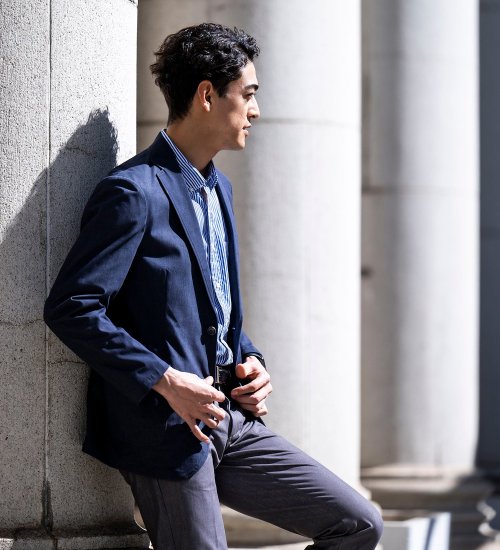 【予約】【大きいサイズ】デニスラ テーラードジャケット ストレッチ ビジネス