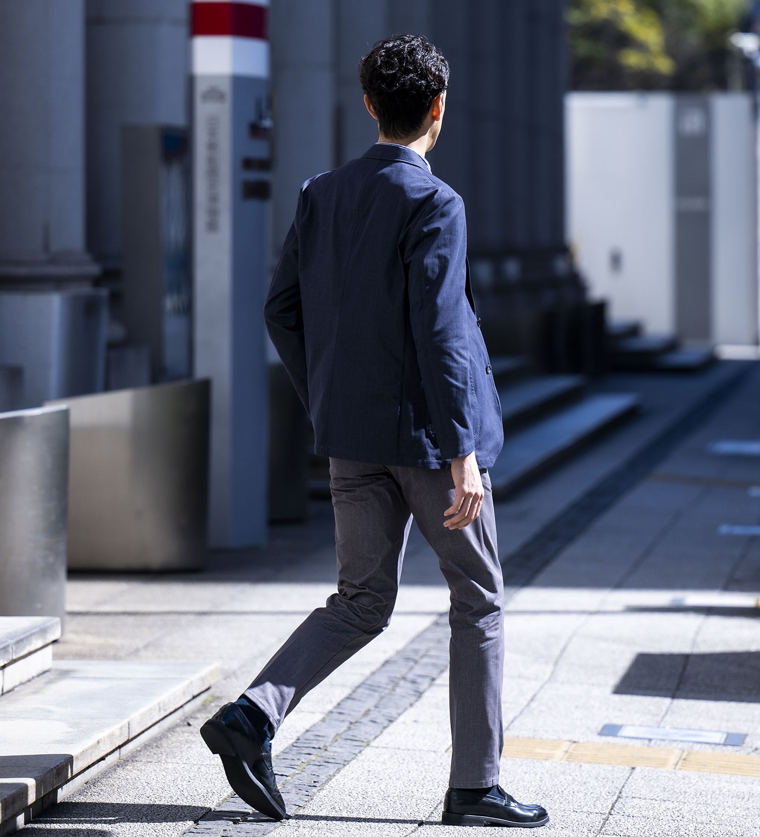 EDWIN(エドウイン)の【予約】【大きいサイズ】デニスラ テーラードジャケット ストレッチ ビジネス|ジャケット/アウター/テーラードジャケット/メンズ|ネイビー