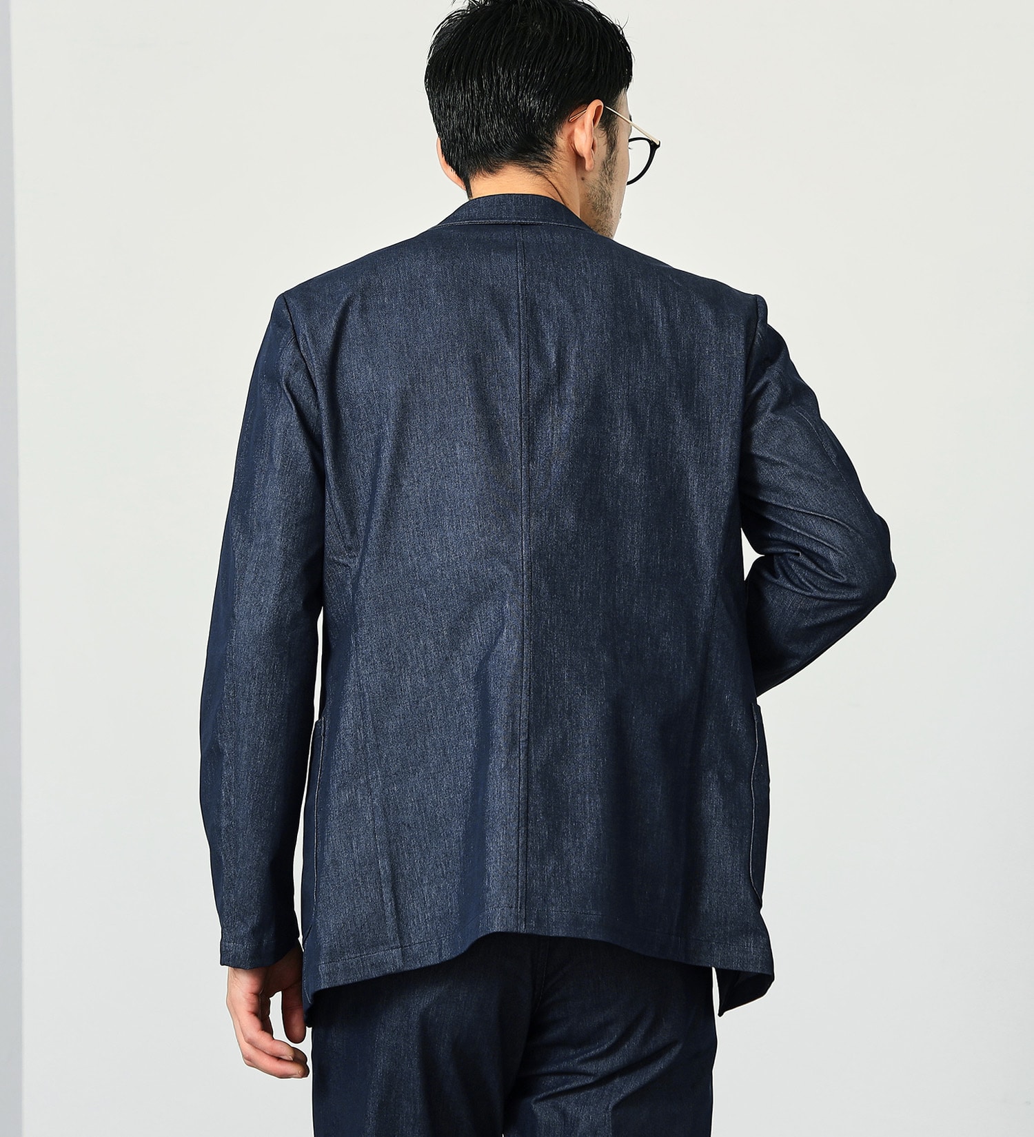 EDWIN(エドウイン)の【予約】【大きいサイズ】デニスラ テーラードジャケット ストレッチ ビジネス|ジャケット/アウター/テーラードジャケット/メンズ|ネイビー