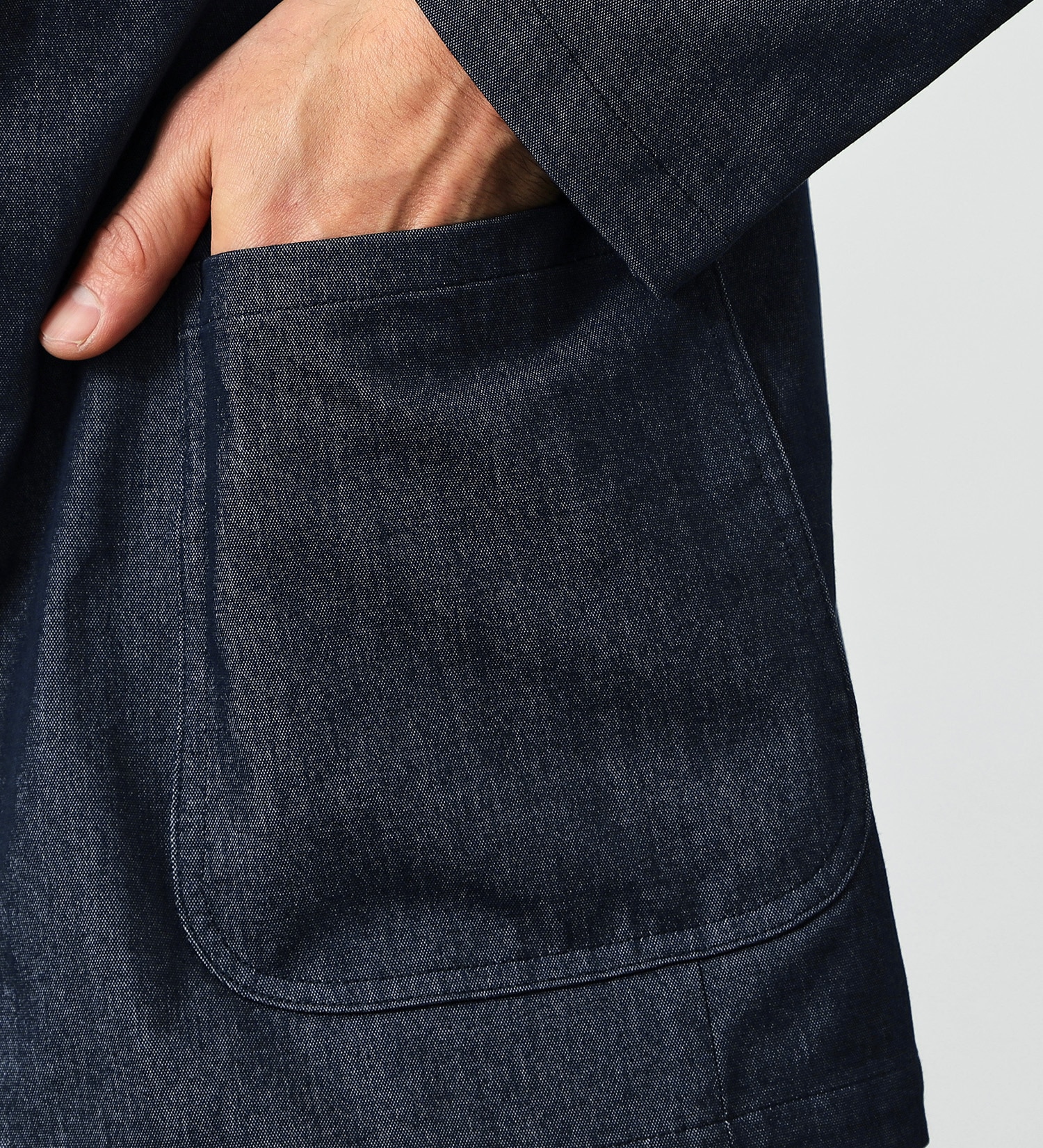 EDWIN(エドウイン)の【予約】【大きいサイズ】デニスラ テーラードジャケット ストレッチ ビジネス|ジャケット/アウター/テーラードジャケット/メンズ|ネイビー