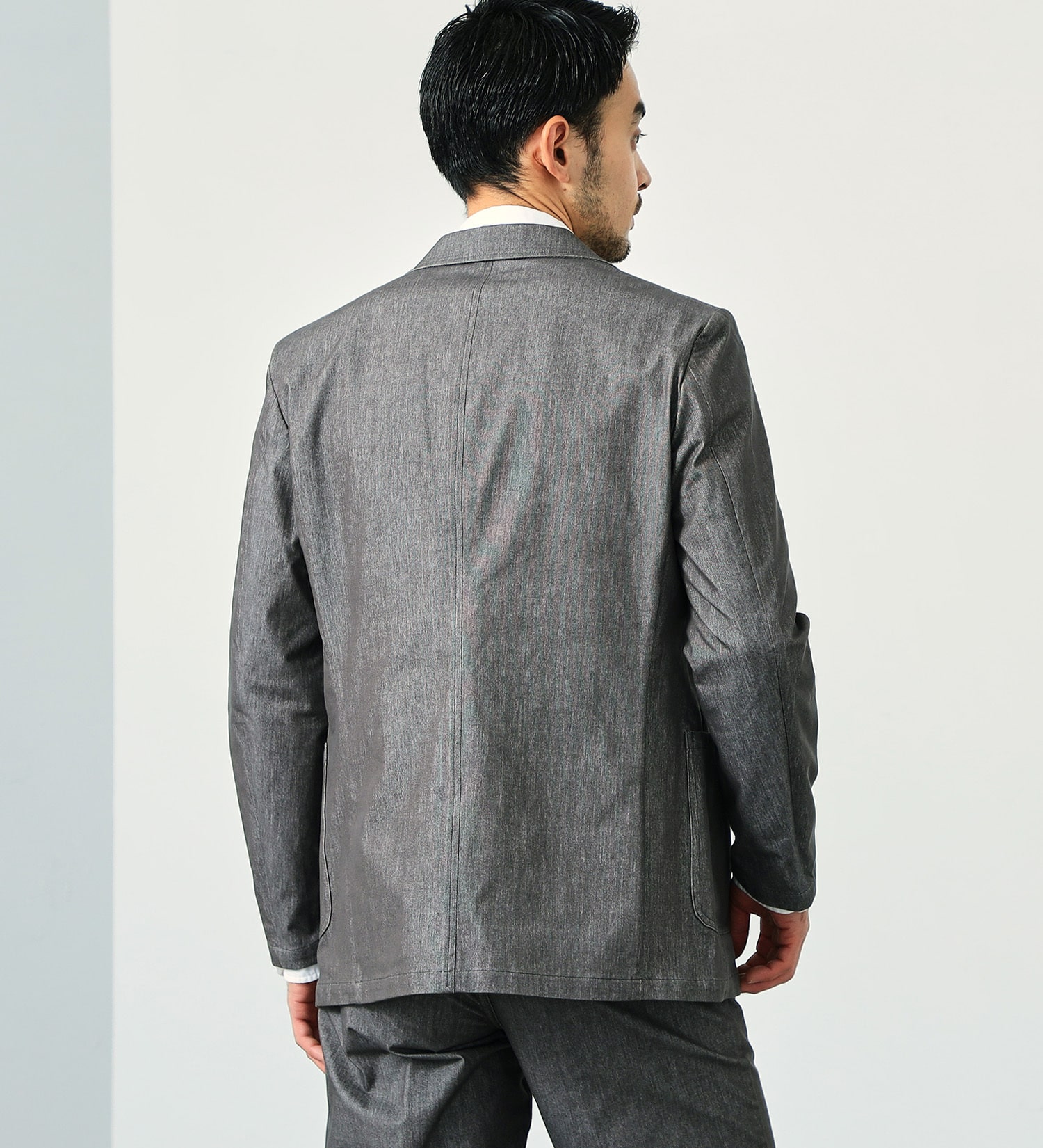 EDWIN(エドウイン)の【予約】【大きいサイズ】デニスラ テーラードジャケット ストレッチ ビジネス|ジャケット/アウター/テーラードジャケット/メンズ|グレー