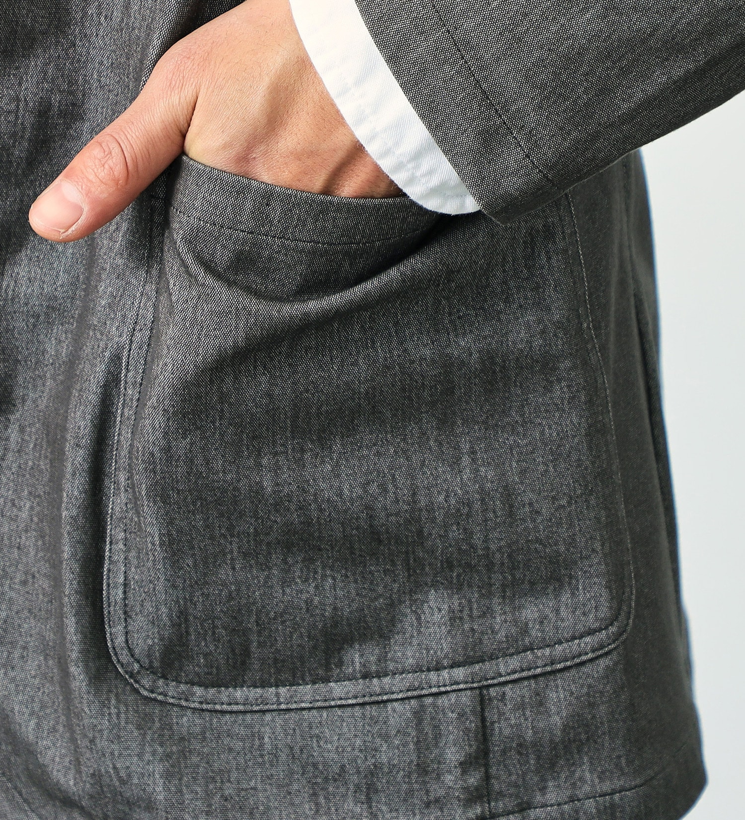 EDWIN(エドウイン)の【予約】【大きいサイズ】デニスラ テーラードジャケット ストレッチ ビジネス|ジャケット/アウター/テーラードジャケット/メンズ|グレー