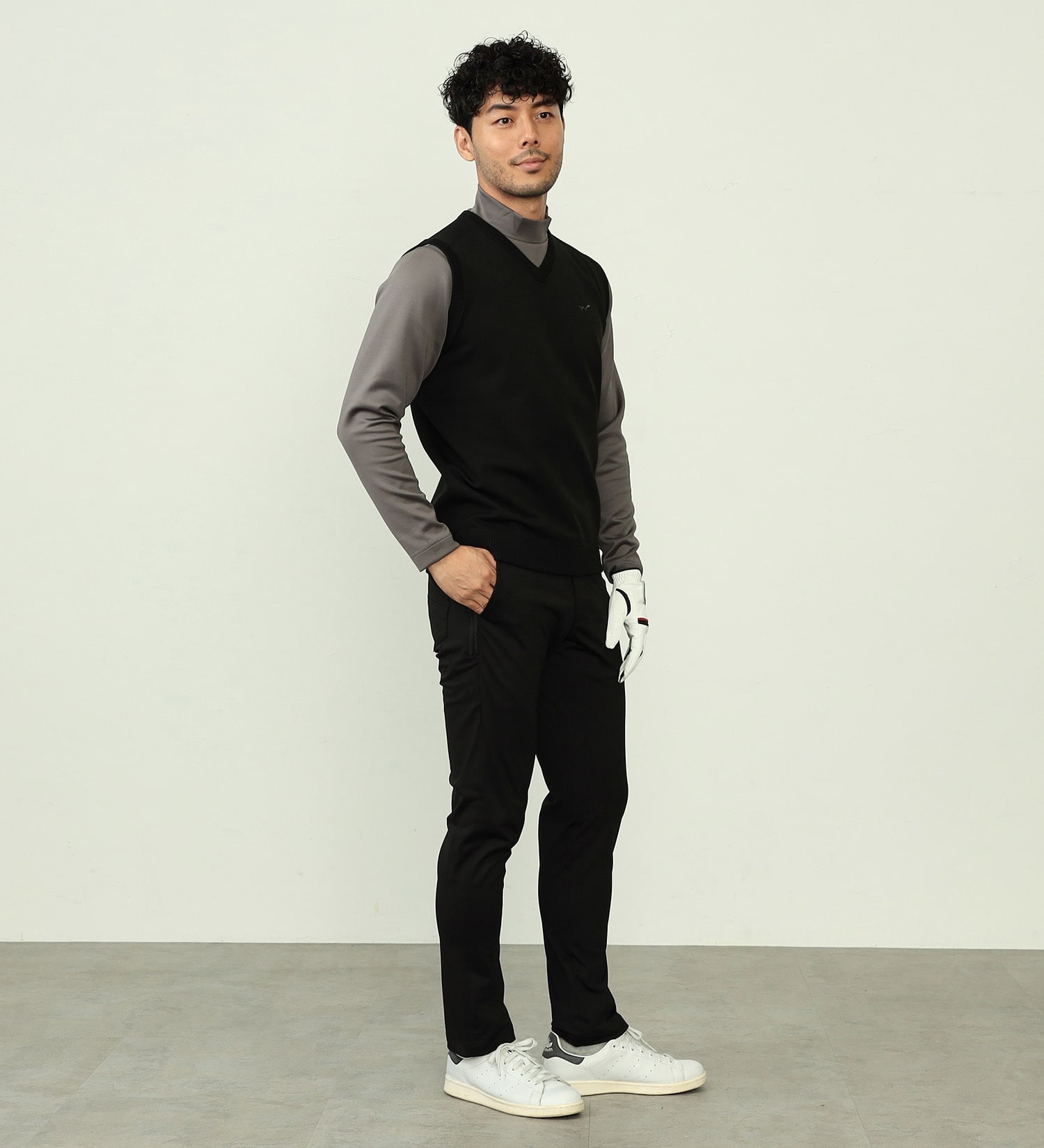 EDWIN(エドウイン)の【Pre SALE】EDWIN GOLF スリムテーパードパンツ【ジャージ素材】 【スポーツ】|パンツ/パンツ/メンズ|ブラック