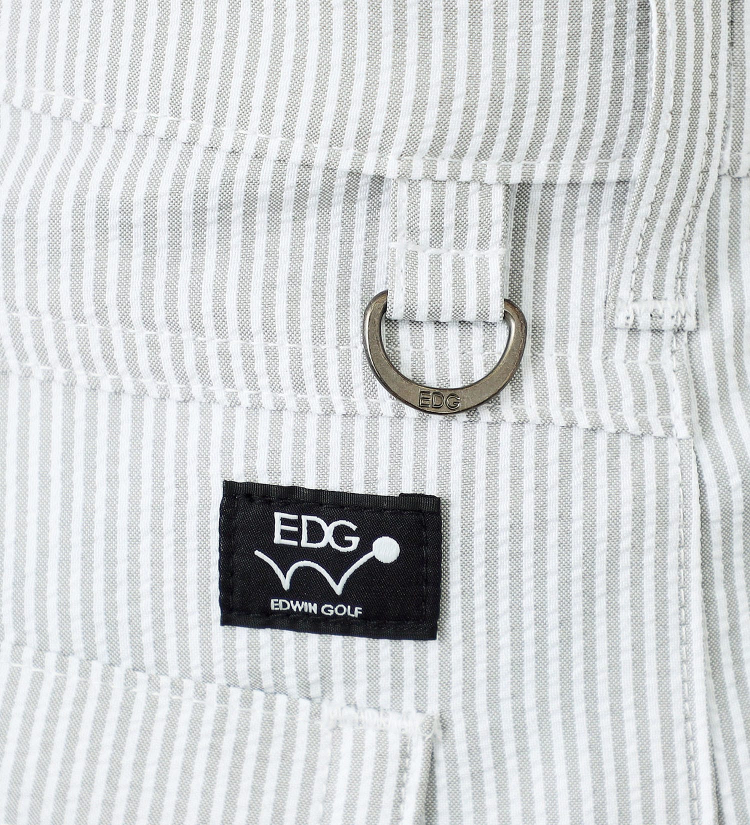 EDWIN(エドウイン)のEDWIN GOLF エドウイン ゴルフ ショートパンツ シアサッカー|パンツ/パンツ/メンズ|グレーxホワイト