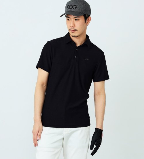 のEDWIN GOLF エドウイン ゴルフ ポロシャツ（半袖）パイル|//|ブラック