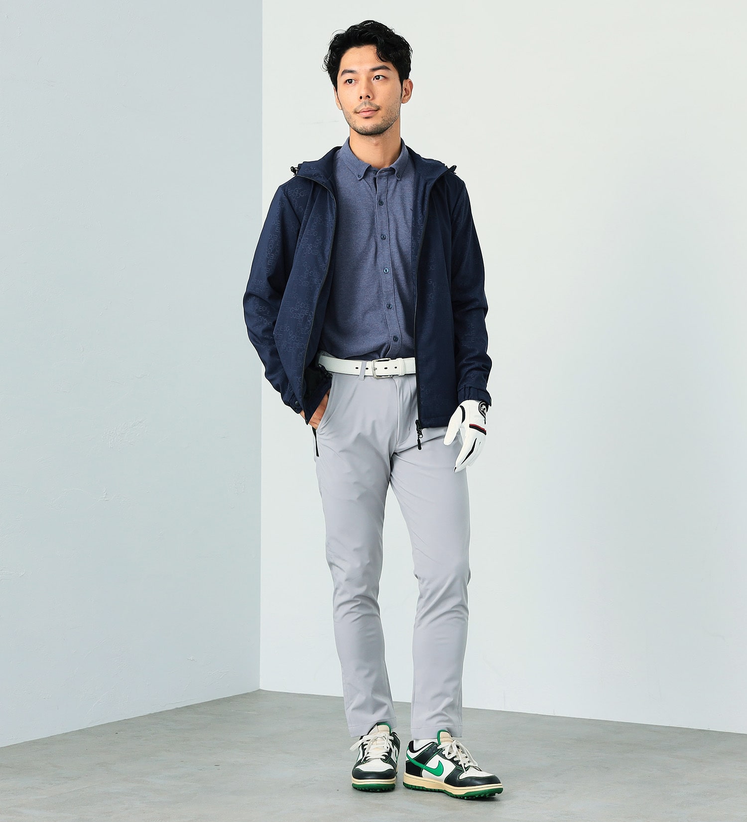 EDWIN(エドウイン)のEDWIN GOLF エドウイン ゴルフ ニットシャツ 長袖|トップス/ポロシャツ/メンズ|ネイビー