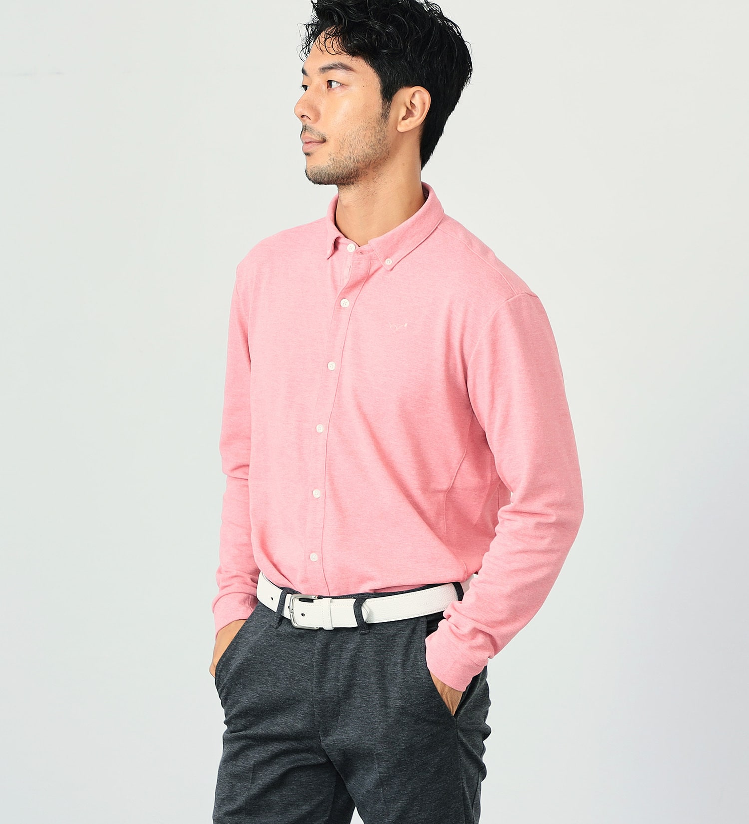 EDWIN(エドウイン)のEDWIN GOLF エドウイン ゴルフ ニットシャツ 長袖|トップス/ポロシャツ/メンズ|ピンク