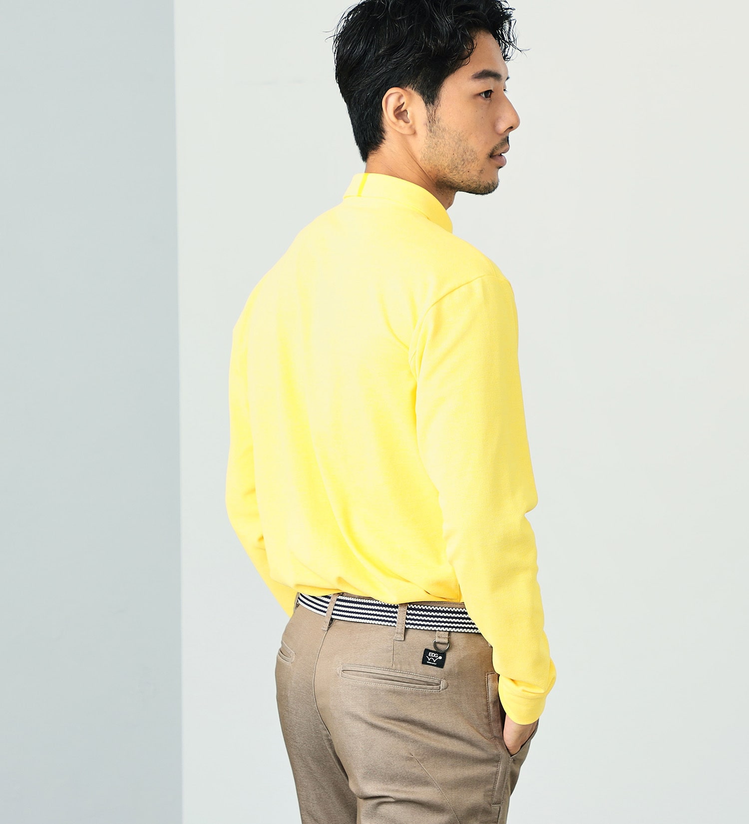 EDWIN(エドウイン)のEDWIN GOLF エドウイン ゴルフ ニットシャツ 長袖|トップス/ポロシャツ/メンズ|イエロー