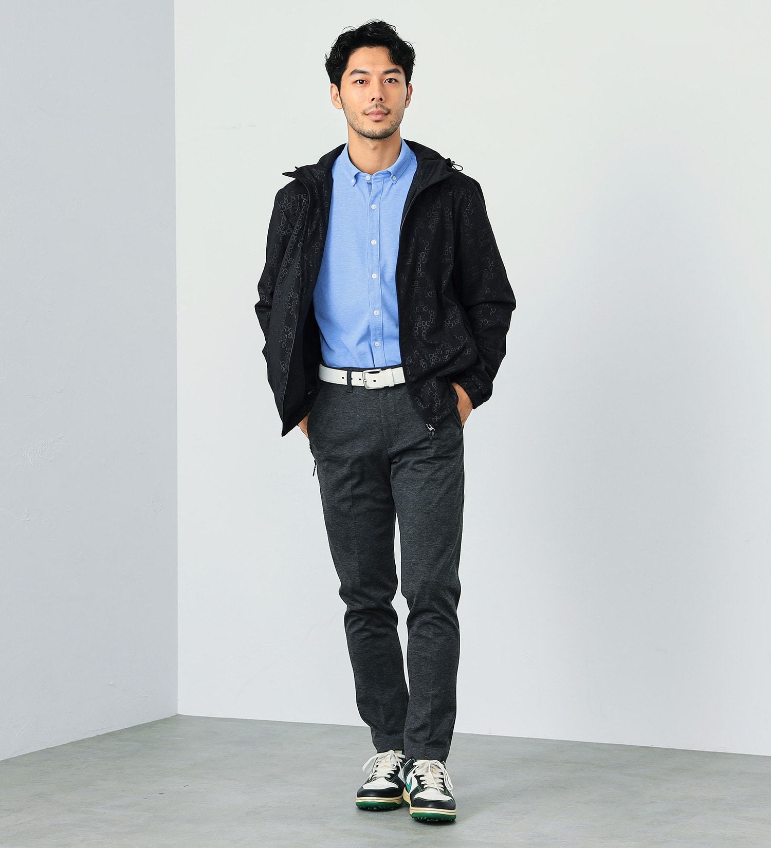 EDWIN(エドウイン)のEDWIN GOLF エドウイン ゴルフ ニットシャツ 長袖|トップス/ポロシャツ/メンズ|サックスブルー