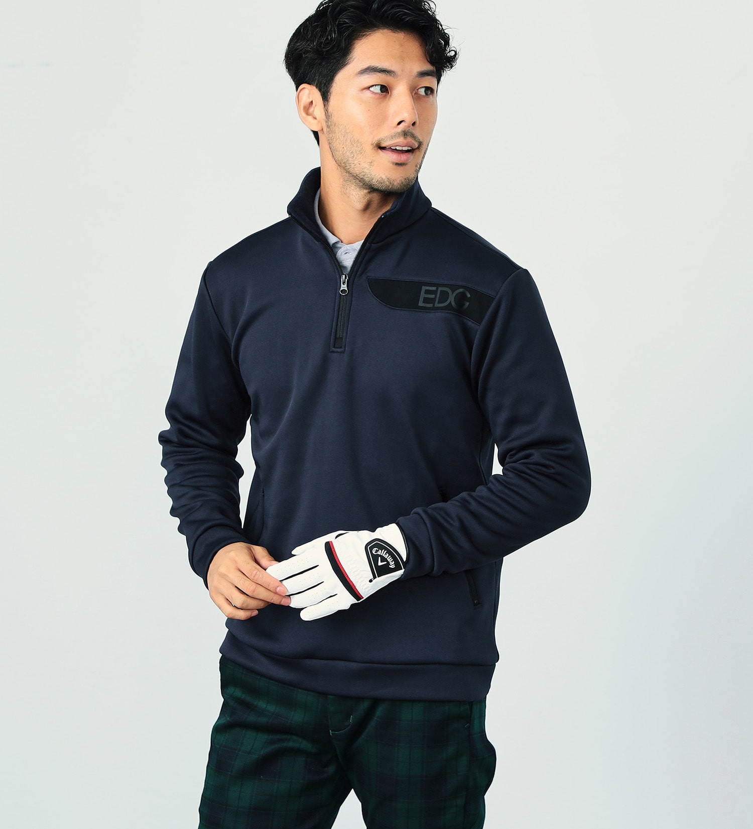 EDWIN(エドウイン)のEDWIN GOLF エドウイン ゴルフ ハーフジップミドラー ジャケット|ジャケット/アウター/その他アウター/メンズ|ネイビー
