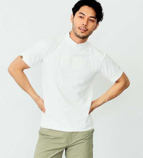 EDWIN(エドウイン)の【カート割対象】【FINAL SALE】EDWIN GOLF 3D エンボスモックネック Tシャツ 半袖|トップス/Tシャツ/カットソー/メンズ|ホワイト