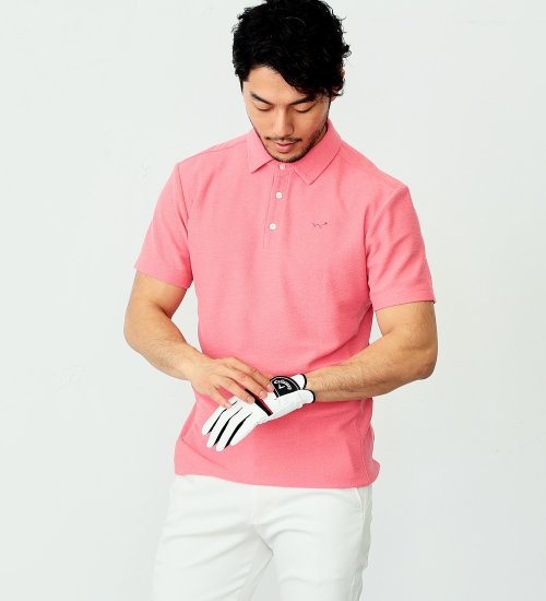 EDWIN(エドウイン)のEDWIN GOLF ドライミックス パイルポロ 半袖|トップス/ポロシャツ/メンズ|ピンク