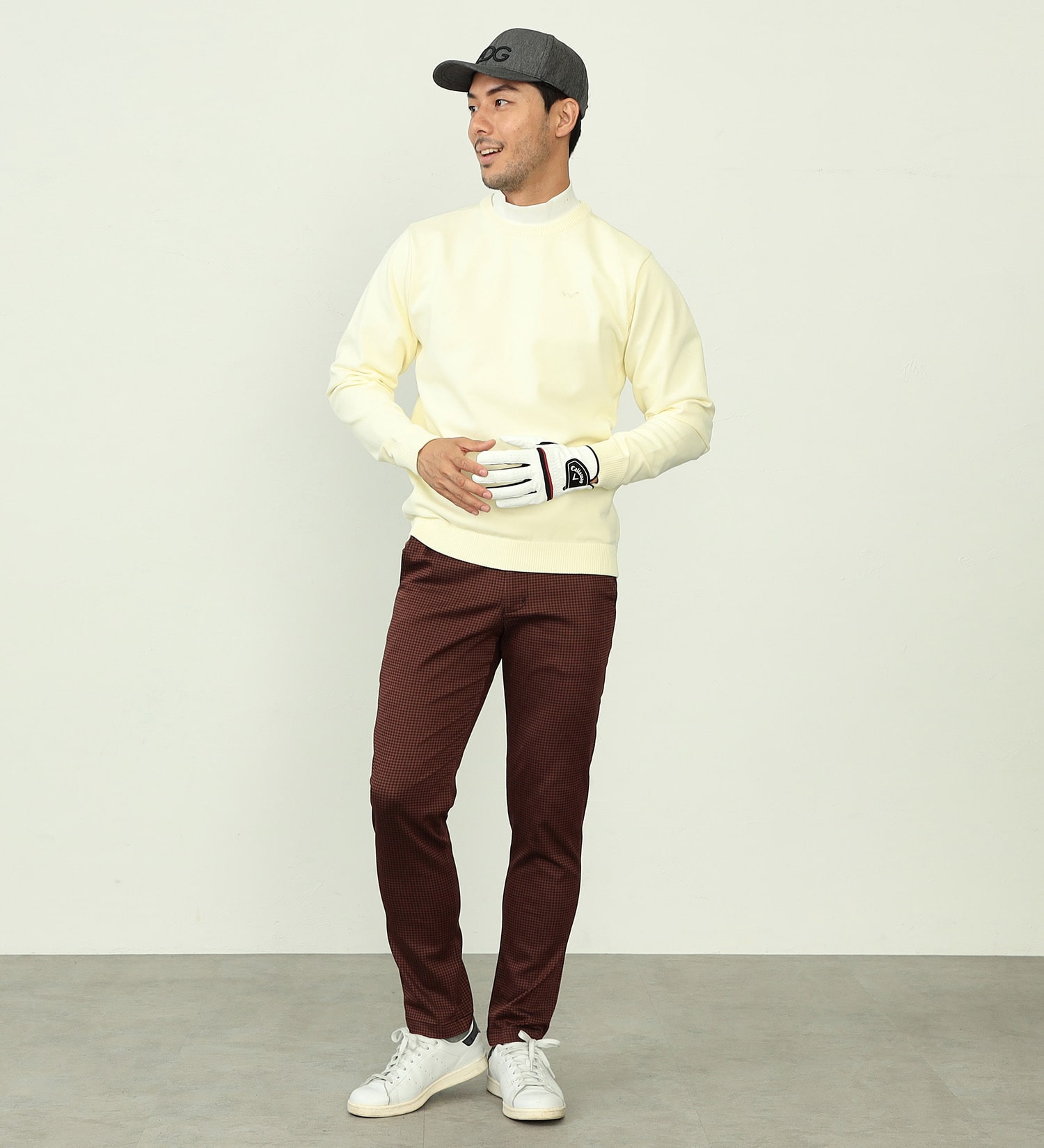 EDWIN(エドウイン)の【FINAL SALE】EDWIN　GOLF　クルーネックニット【UVカット/高ストレッチ性/吸水速乾】|トップス/ニット/セーター/メンズ|クリーム