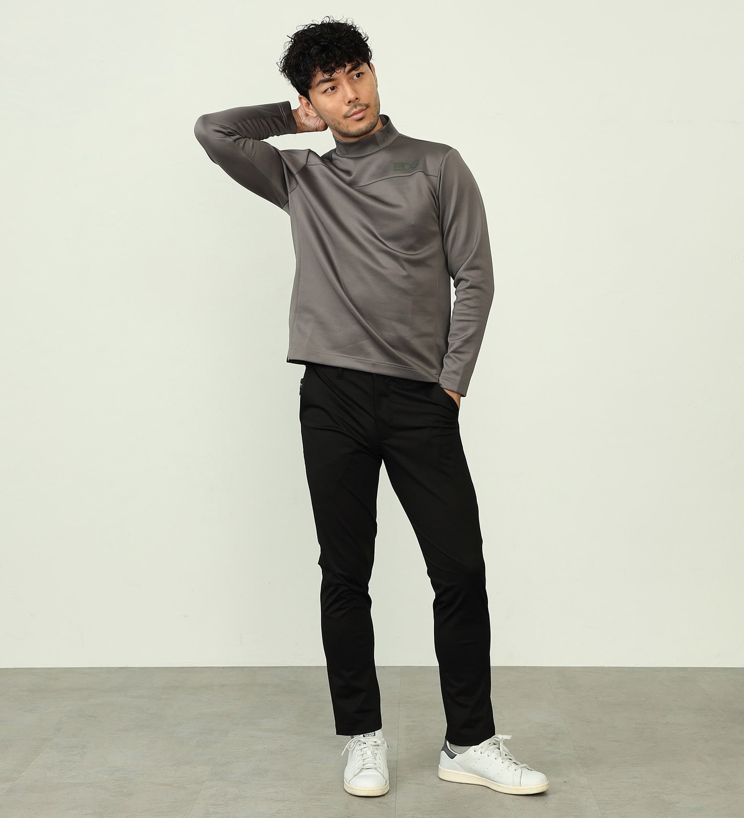 EDWIN(エドウイン)の【BLACKFRIDAY】EDWIN　GOLF　モックネックロングTシャツ　長袖【UVカット/ストレッチ】|トップス/Tシャツ/カットソー/メンズ|ダークグレー