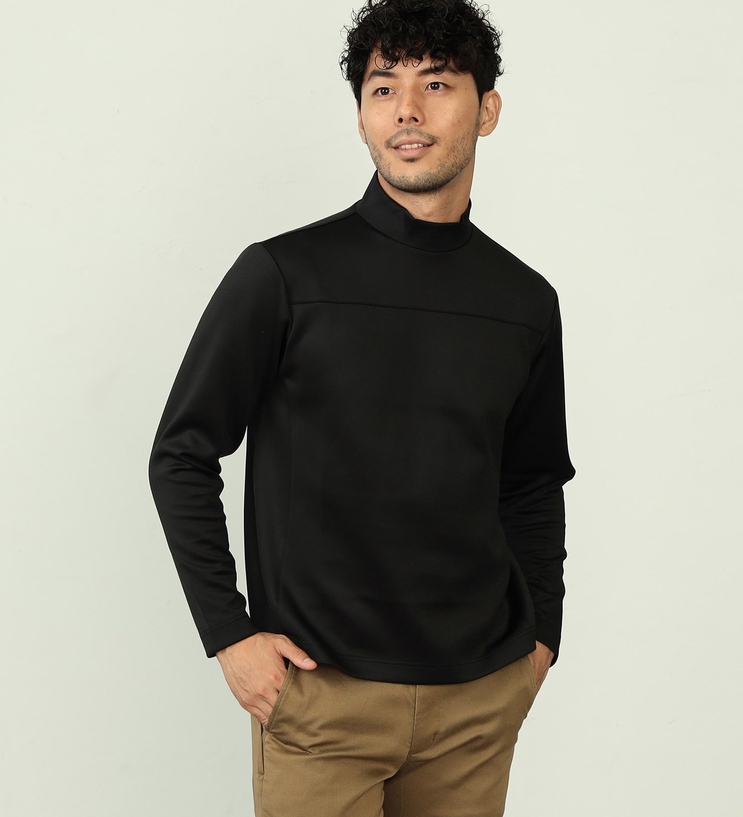 EDWIN(エドウイン)の【BLACKFRIDAY】EDWIN　GOLF　モックネックロングTシャツ　長袖【UVカット/ストレッチ】|トップス/Tシャツ/カットソー/メンズ|ブラック