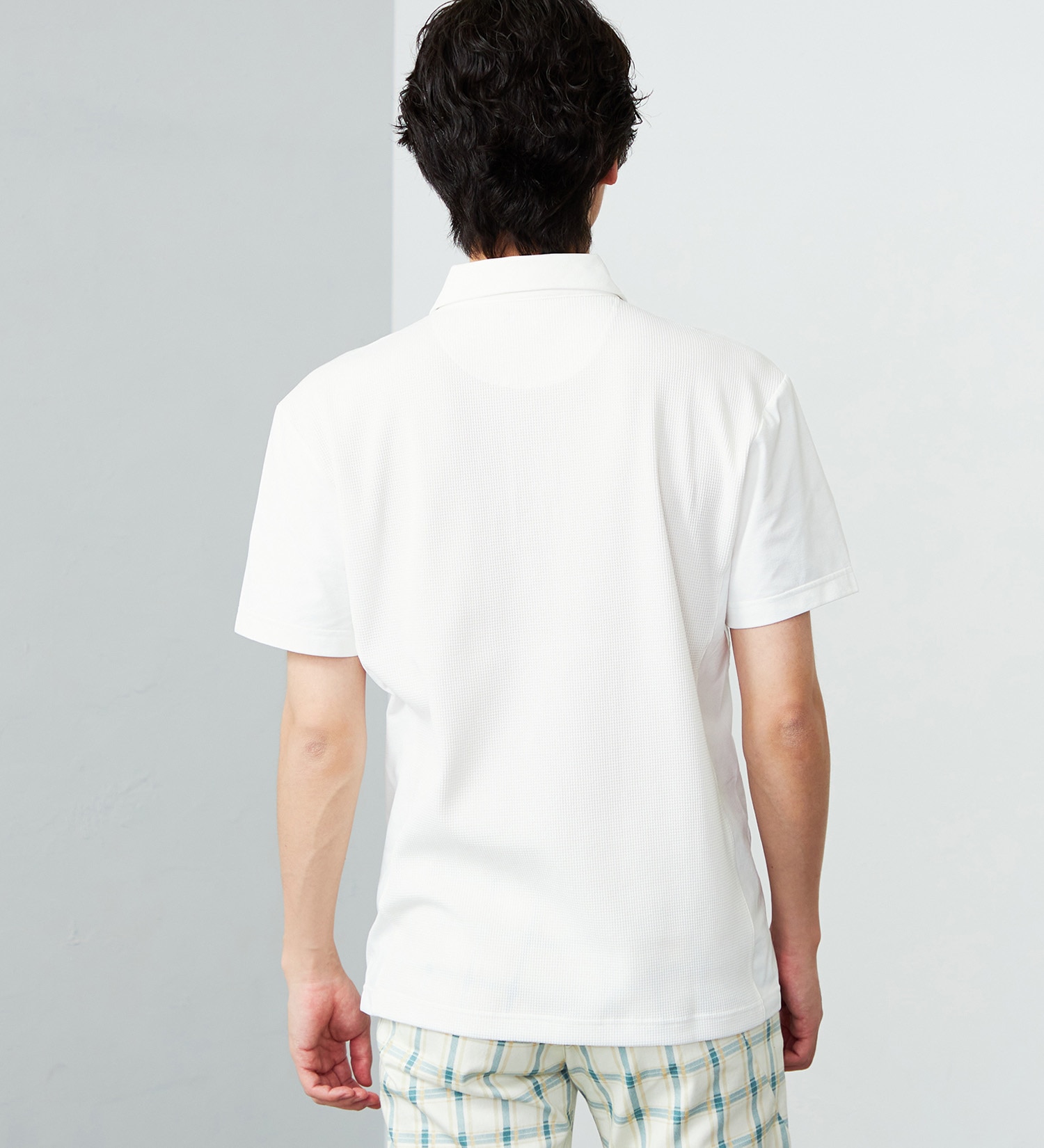 EDWIN(エドウイン)のEDWIN GOLF ミニワッフルポロシャツ半袖Tシャツ|トップス/Tシャツ/カットソー/メンズ|ホワイト