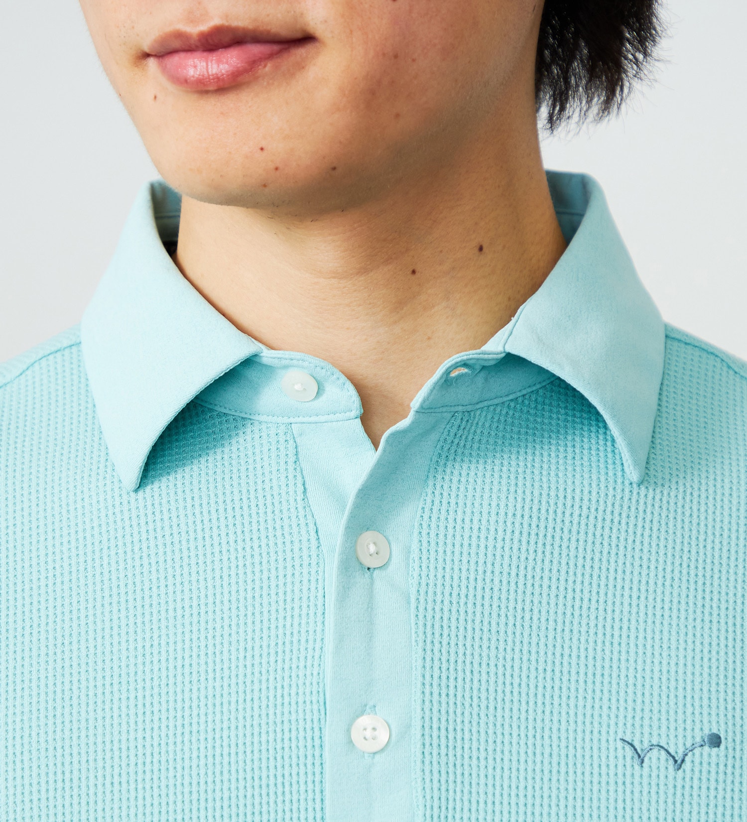EDWIN(エドウイン)のEDWIN GOLF ミニワッフルポロシャツ半袖Tシャツ|トップス/Tシャツ/カットソー/メンズ|ミント