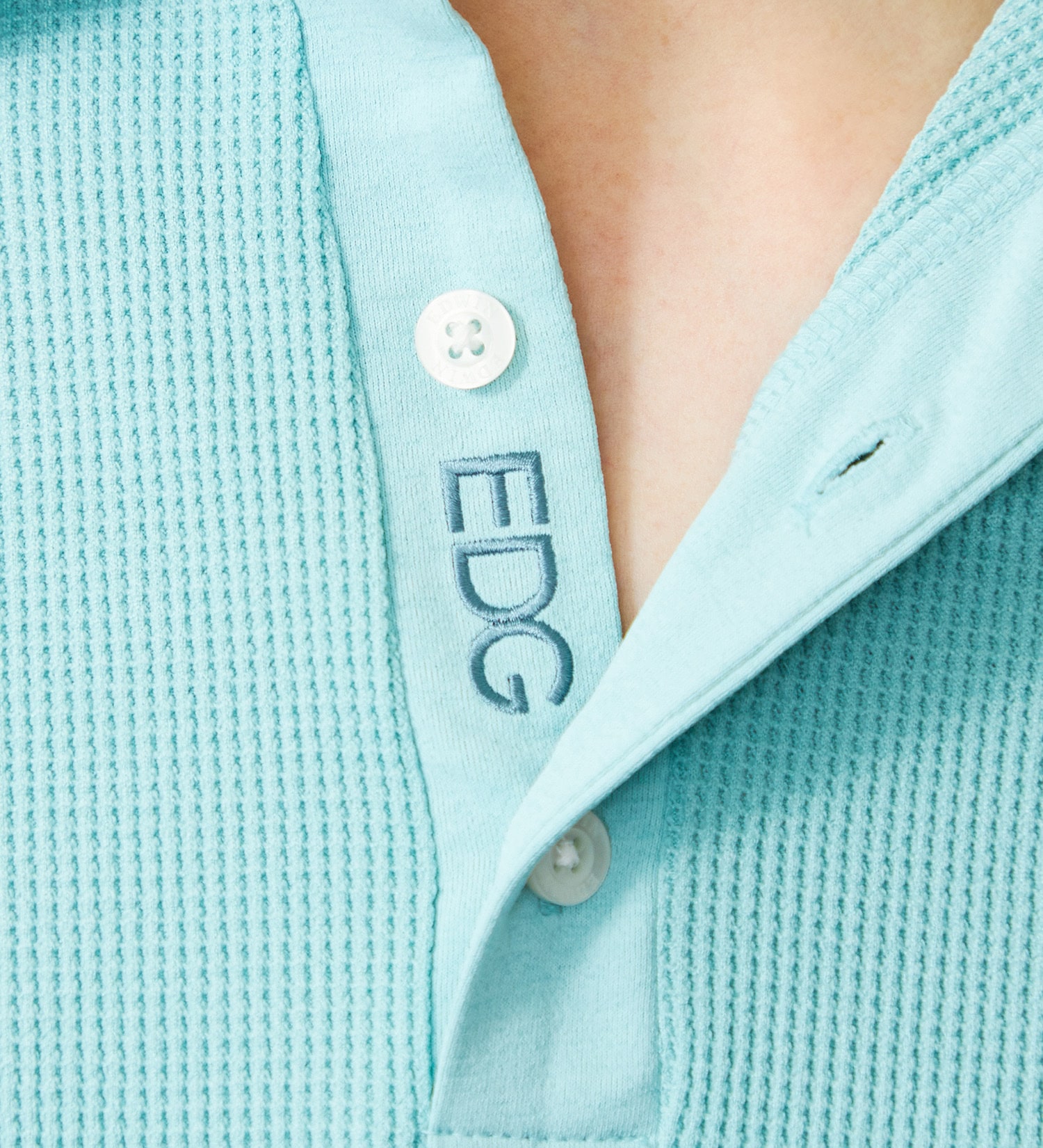 EDWIN(エドウイン)のEDWIN GOLF ミニワッフルポロシャツ半袖Tシャツ|トップス/Tシャツ/カットソー/メンズ|ミント