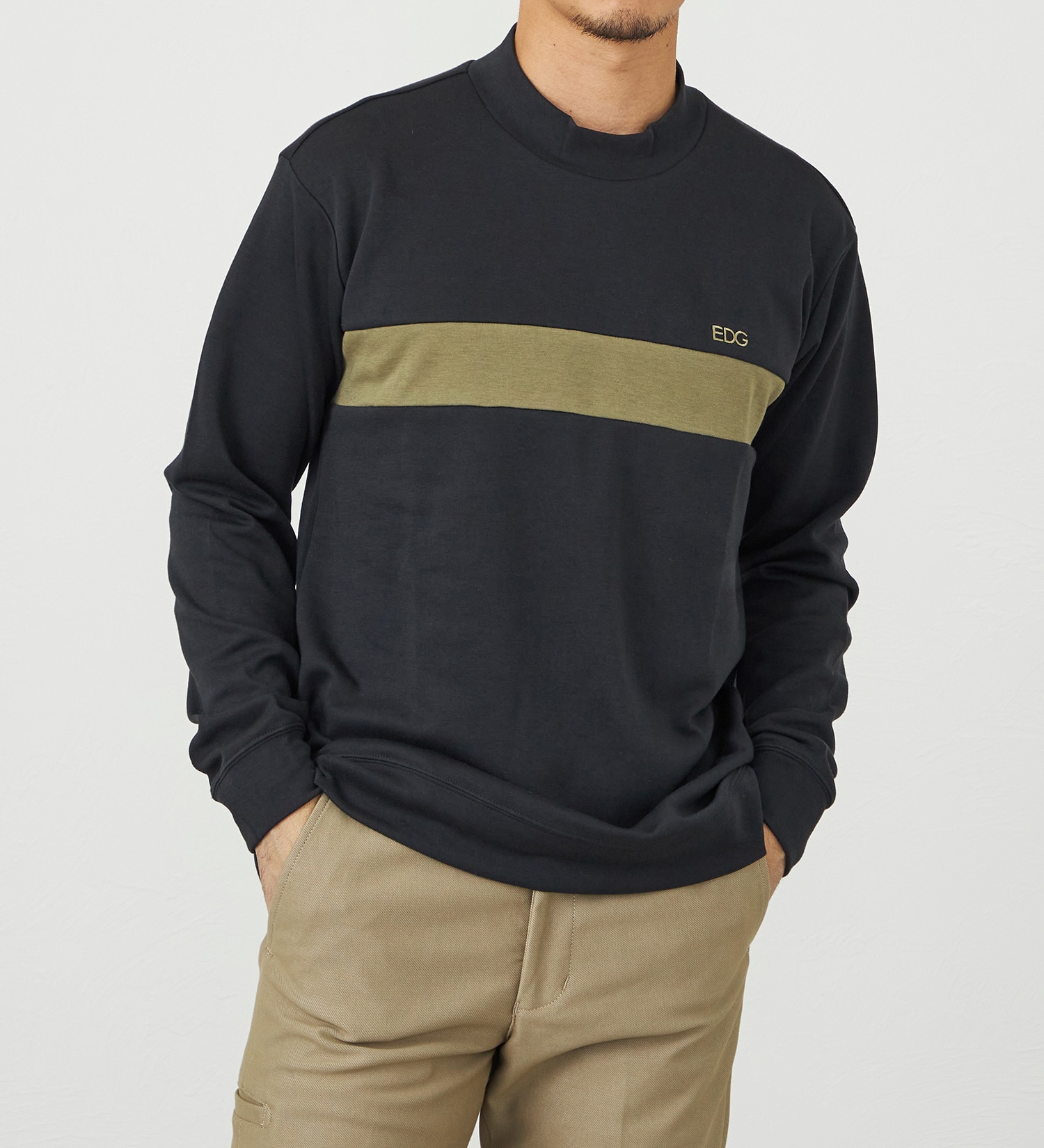 EDWIN(エドウイン)のEDWIN GOLF モックネックTシャツ|トップス/Tシャツ/カットソー/メンズ|ブラック
