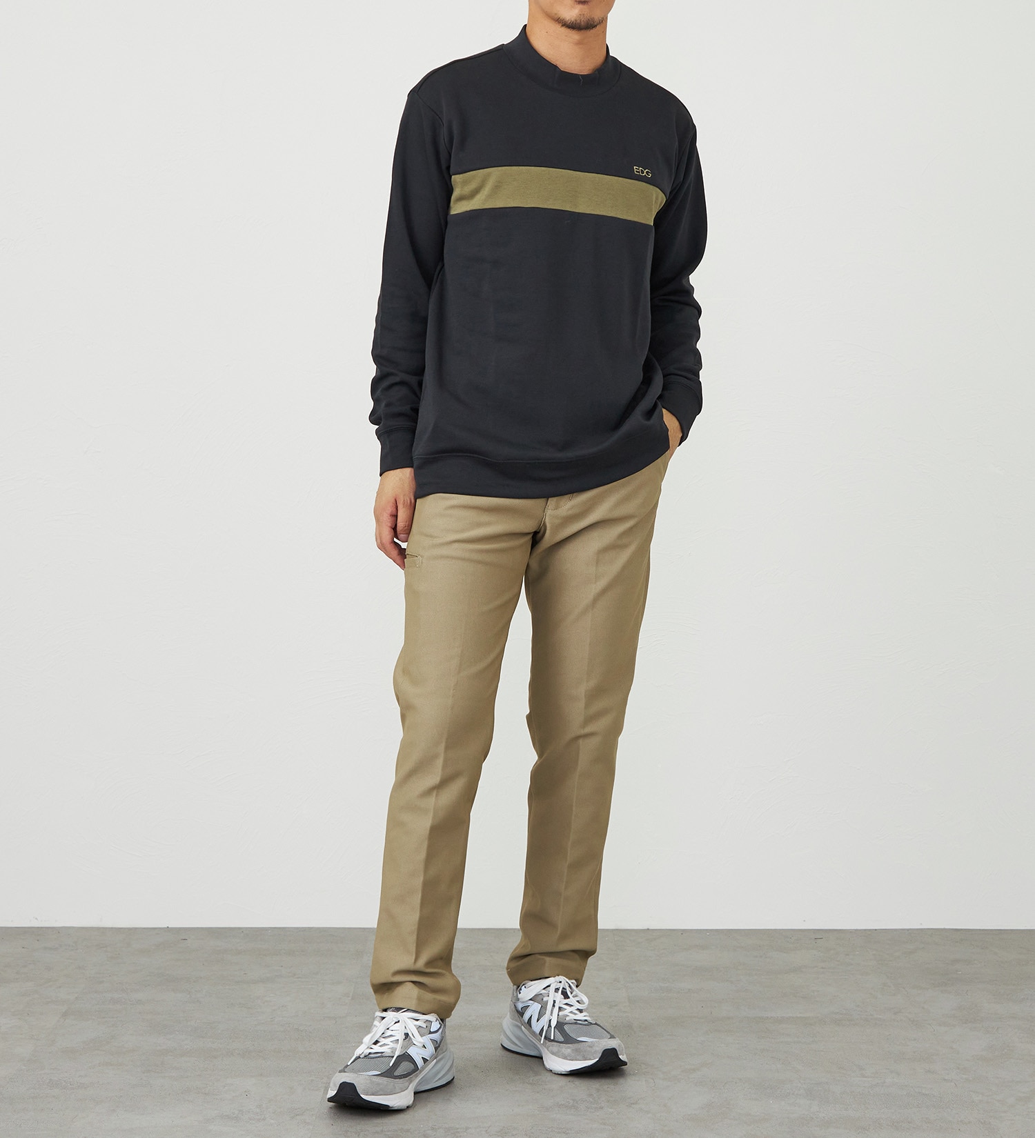 EDWIN(エドウイン)のEDWIN GOLF モックネックTシャツ|トップス/Tシャツ/カットソー/メンズ|ブラック