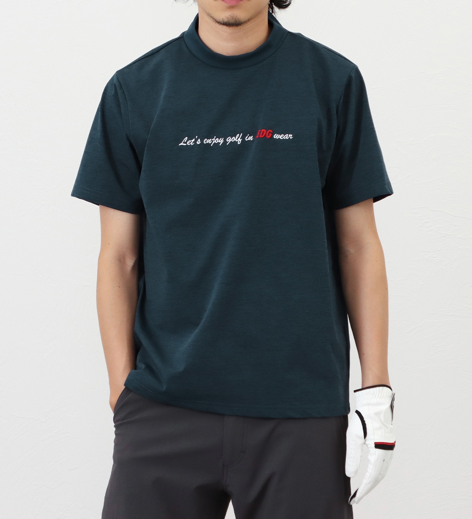 EDWIN(エドウイン)のEDWIN GOLF モックネックTシャツ【吸水速乾】|トップス/Tシャツ/カットソー/メンズ|ネイビー