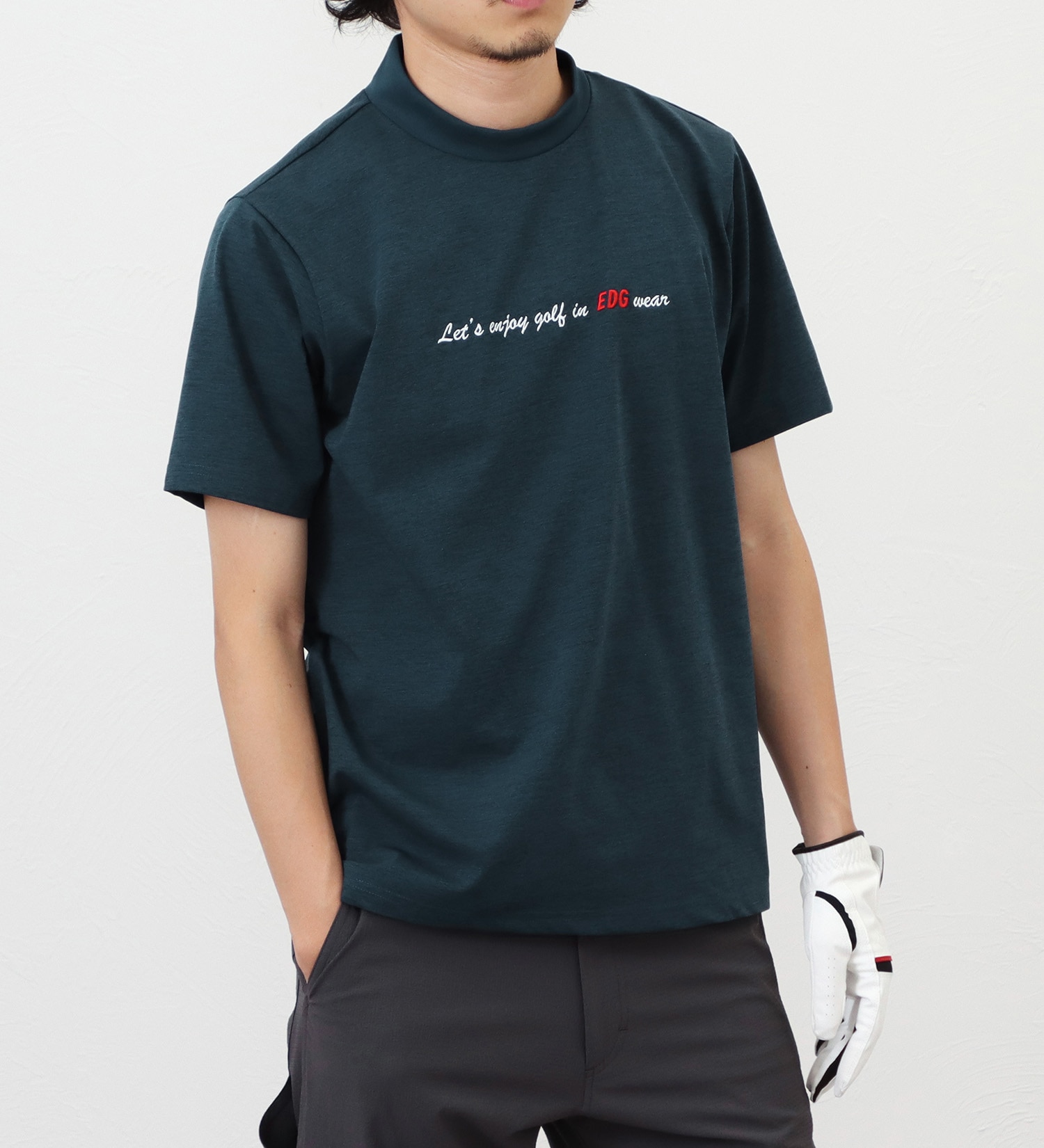 EDWIN(エドウイン)のEDWIN GOLF モックネックTシャツ【吸水速乾】|トップス/Tシャツ/カットソー/メンズ|ネイビー