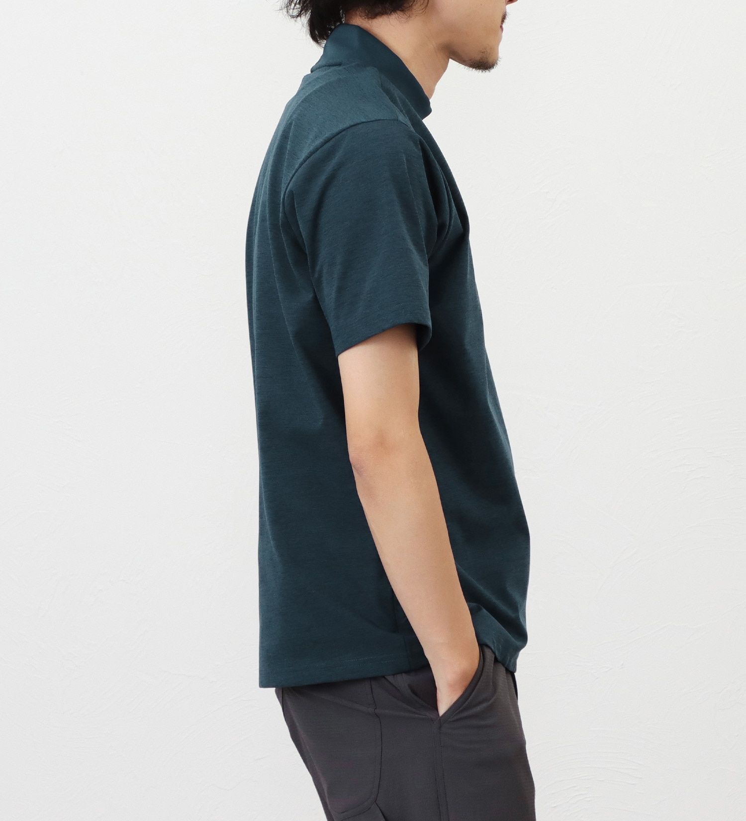 EDWIN(エドウイン)のEDWIN GOLF モックネックTシャツ【吸水速乾】|トップス/Tシャツ/カットソー/メンズ|ネイビー